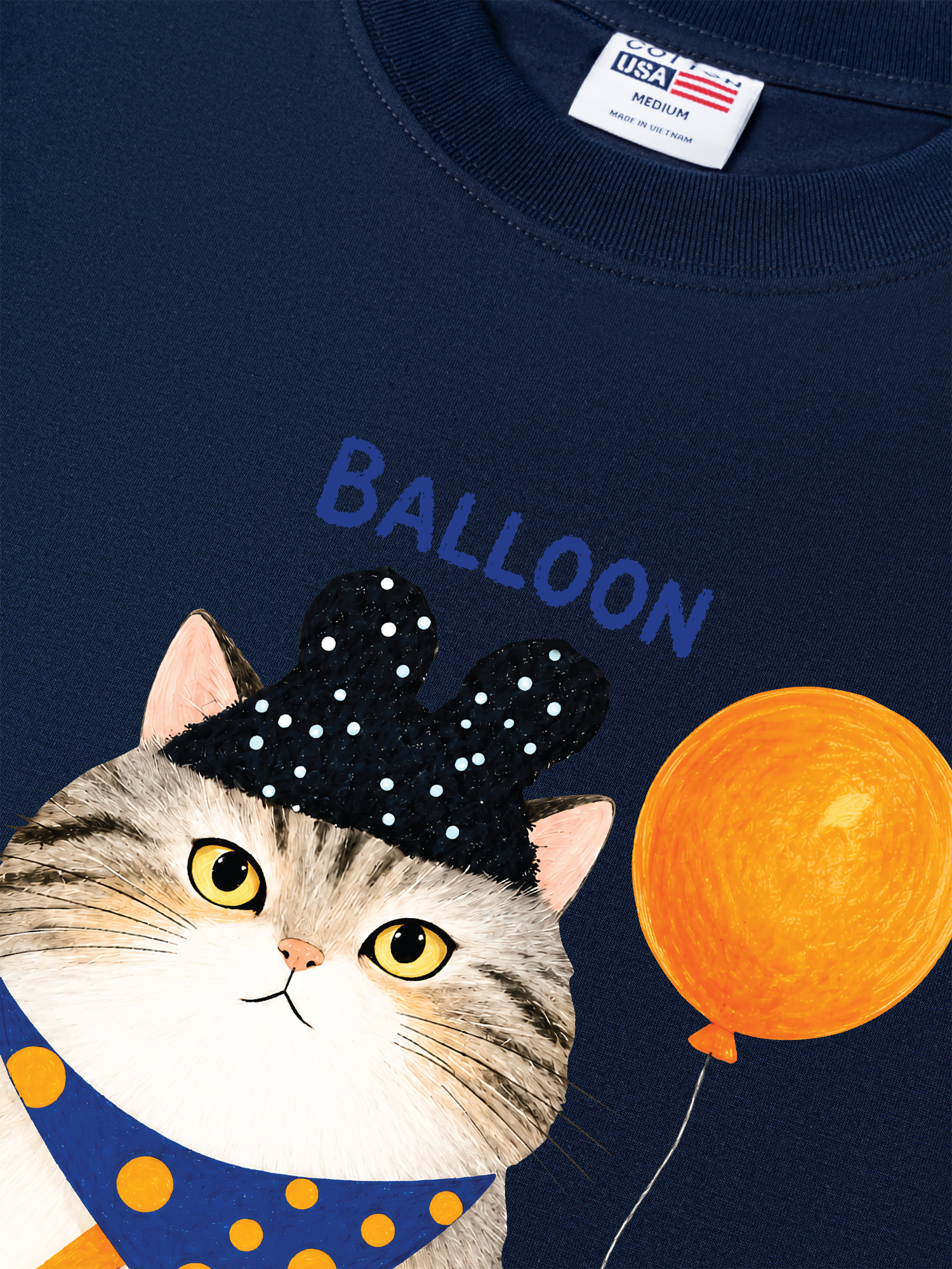 Áo Thun Relaxed Fit Soft Paw Meaw With Balloon