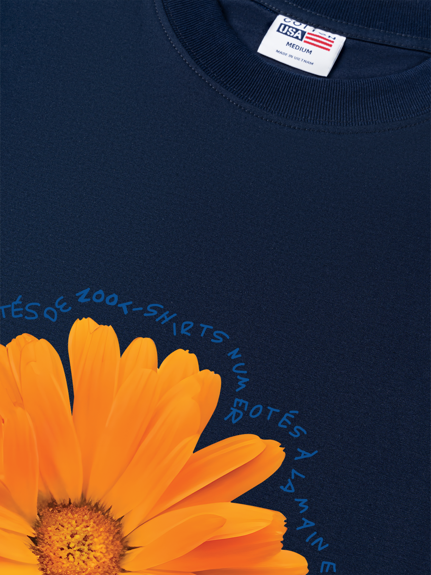 Áo Thun Relaxed Fit Floral Orange Flower
