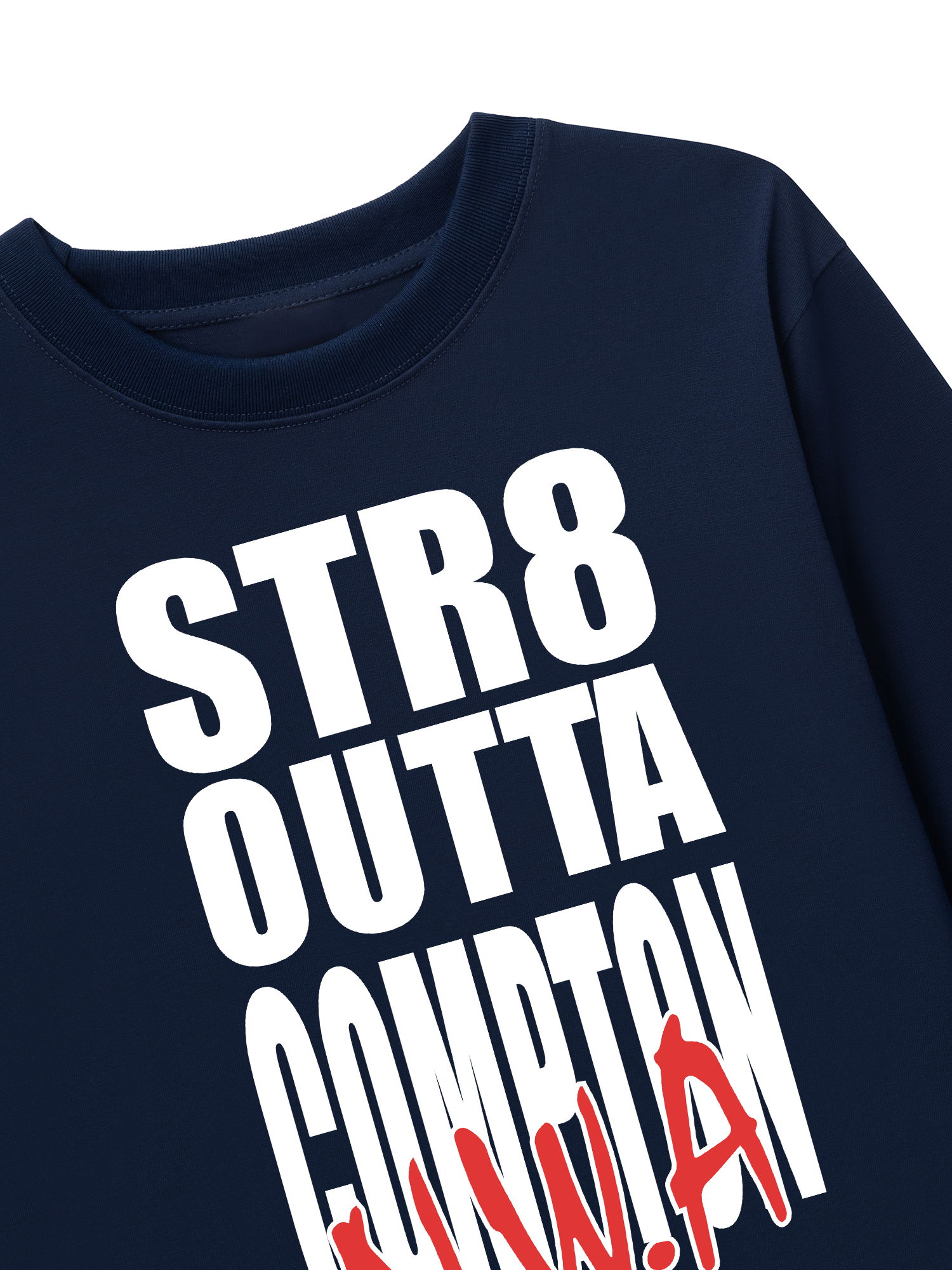 Áo Thun Dài Tay Rapper NWA Straight Outta Compton Typo