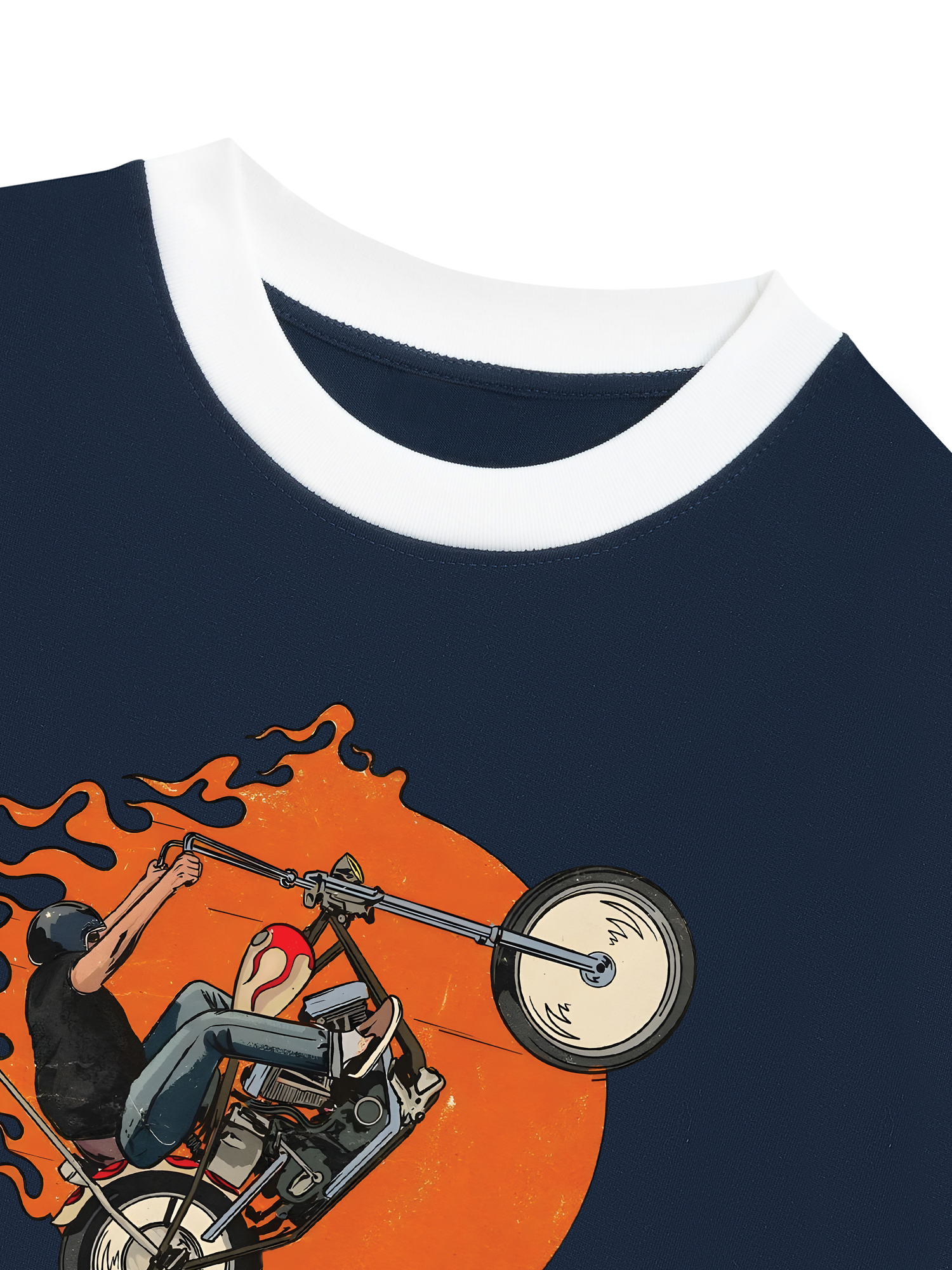 Áo Thun Ringer Relaxed Fit Born to ride