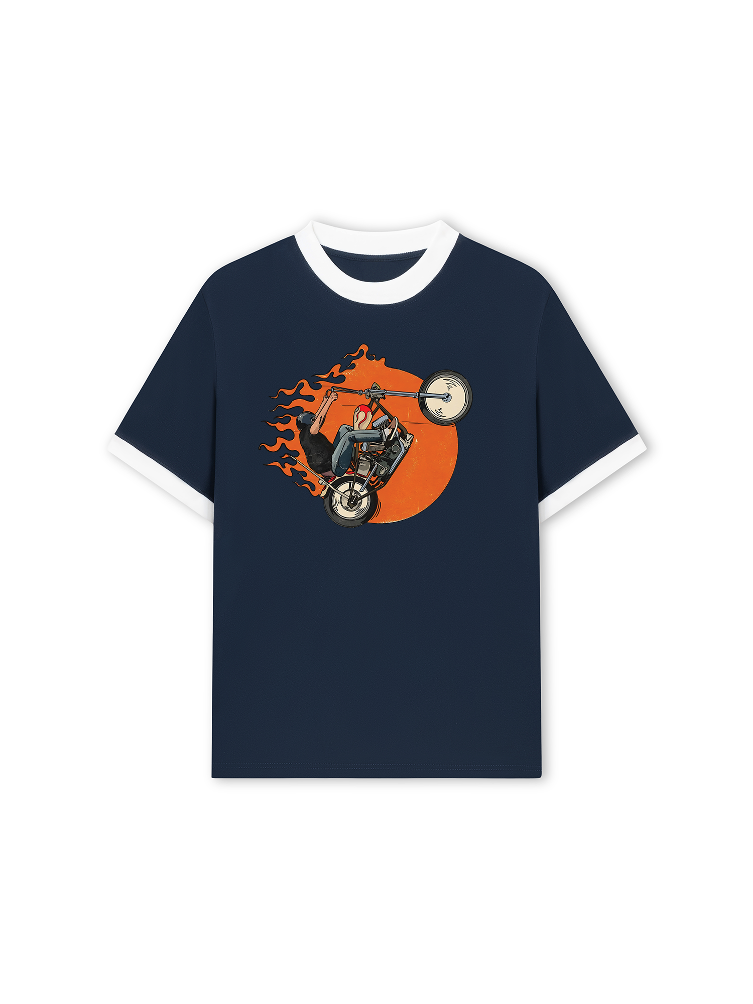 Áo Thun Ringer Relaxed Fit Born to ride