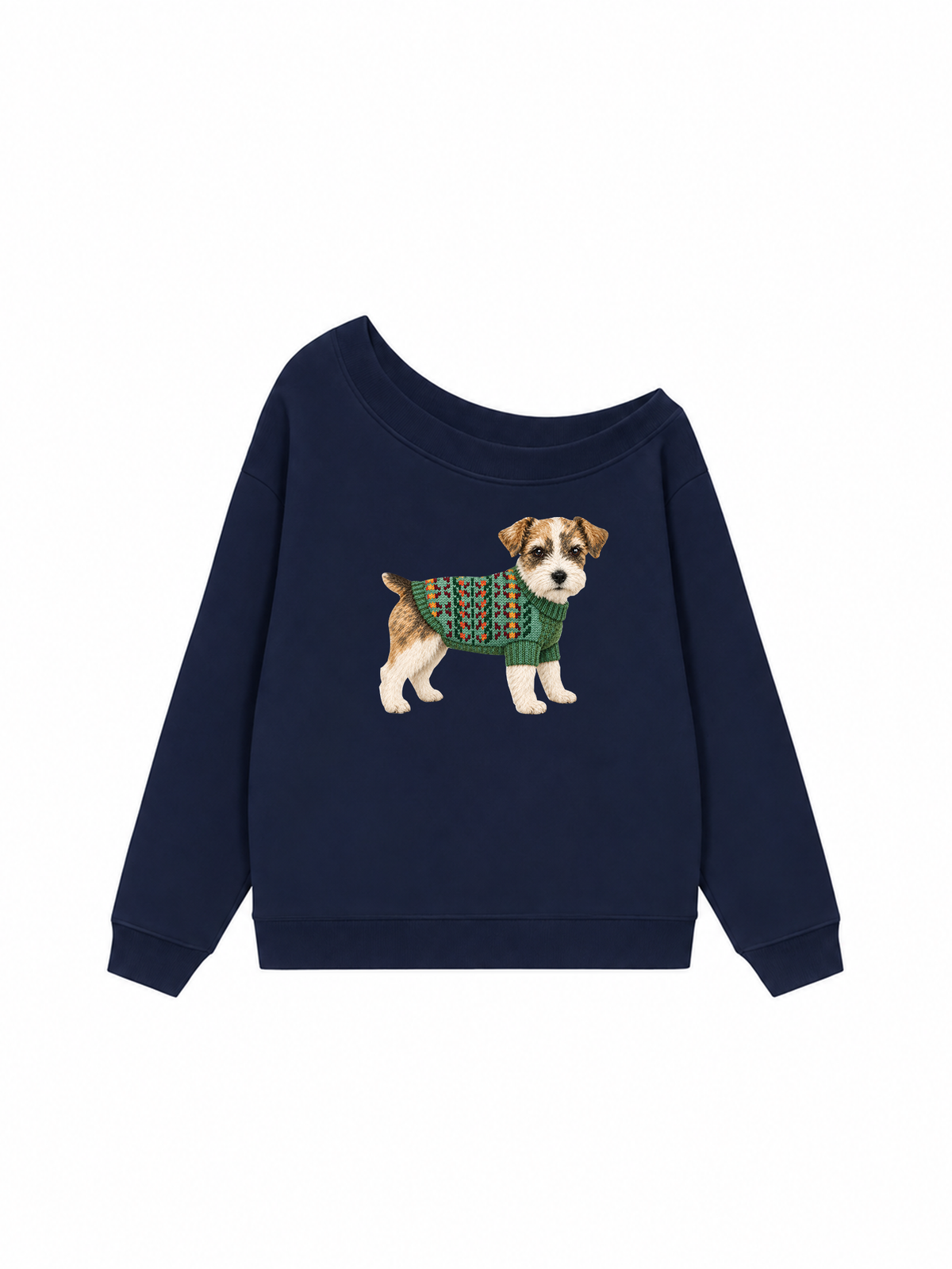 Áo Sweater Lệch Vai Nỉ Hai Da Little Buddy