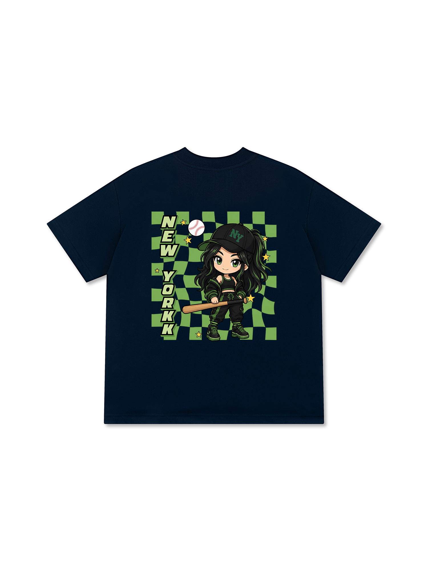 Áo Thun Relaxed Fit Baseball New York PowerGirl