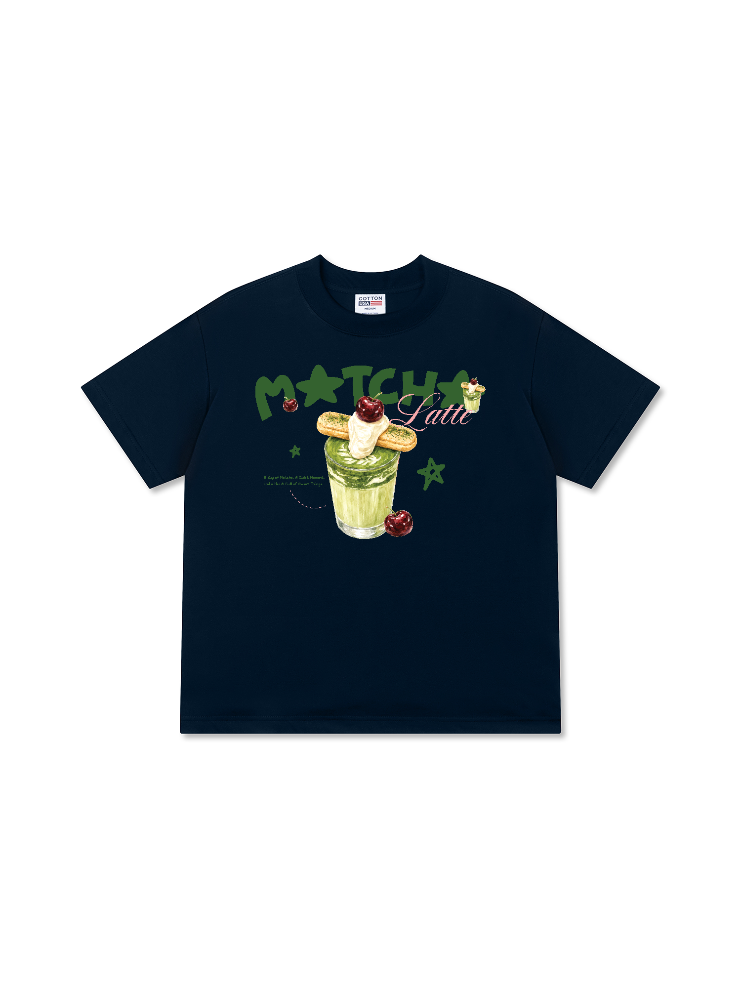 Áo Thun Relaxed Fit Daily Cup Matcha Latte Kem Cheese