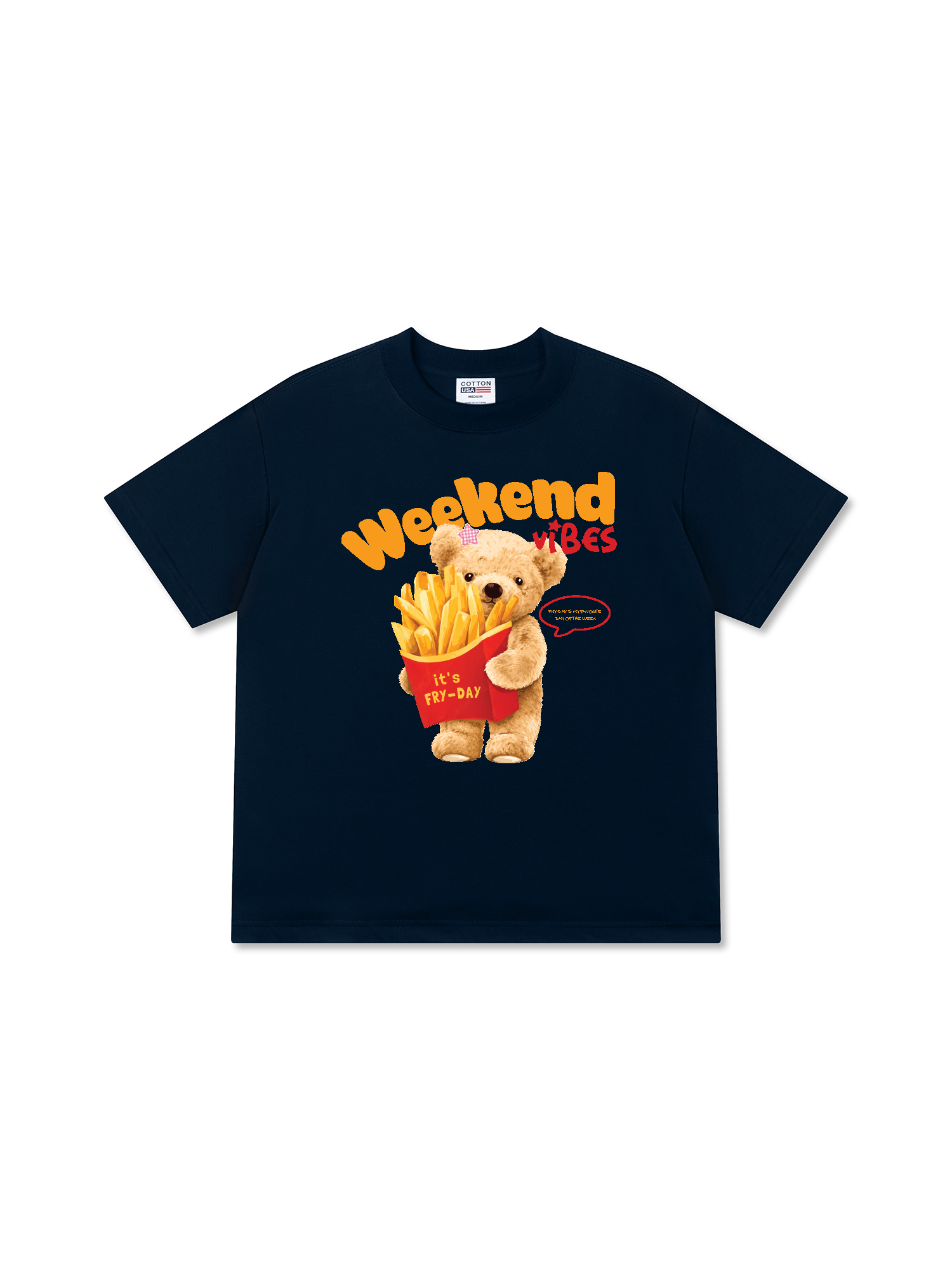 Áo Thun Relaxed Fit Bear Town Weekend Vibes