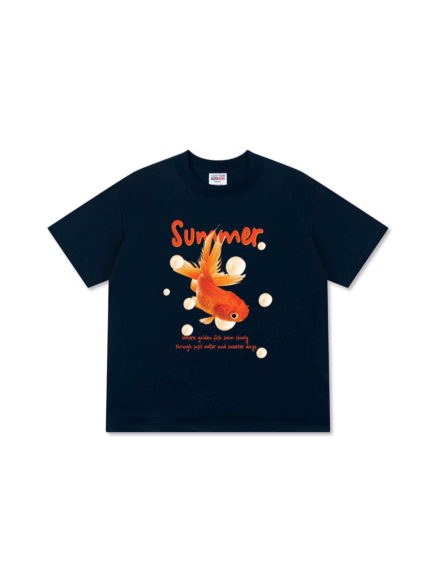 Áo Thun Relaxed Fit Tshirt Tropical Cá Vàng