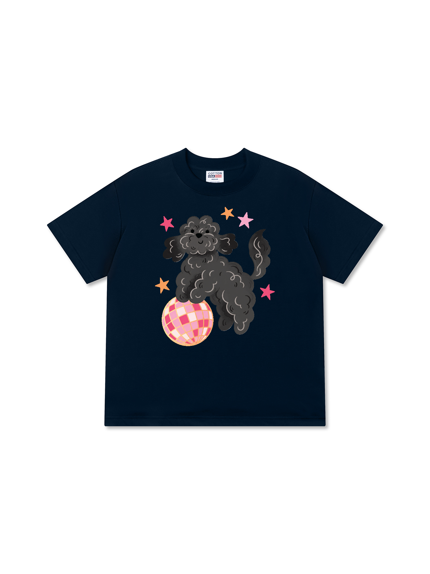 Áo Thun Relaxed Fit Soft Paw Poodle And Bling Ball