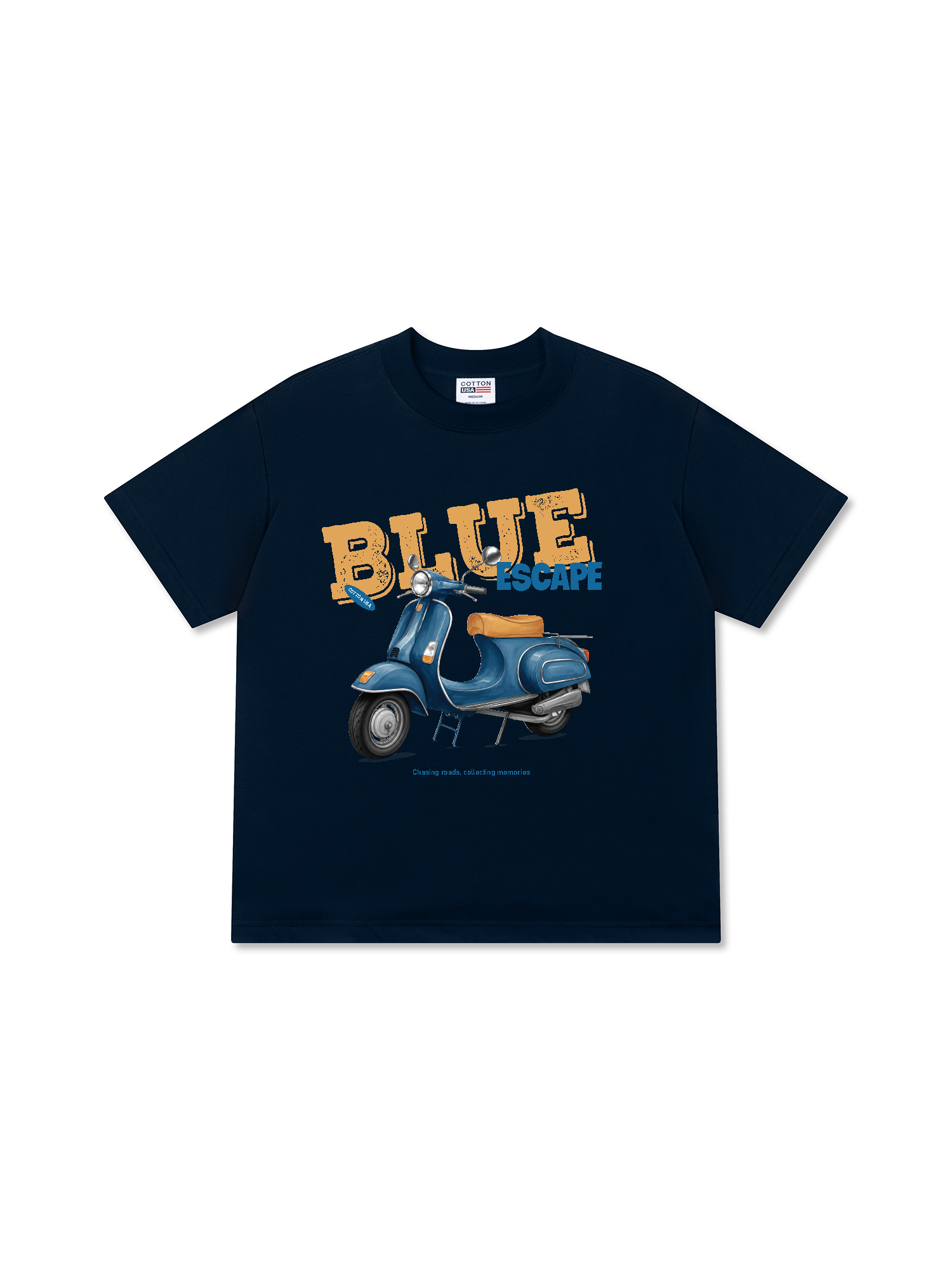 Áo Thun Relaxed Fit Car Blue Escape
