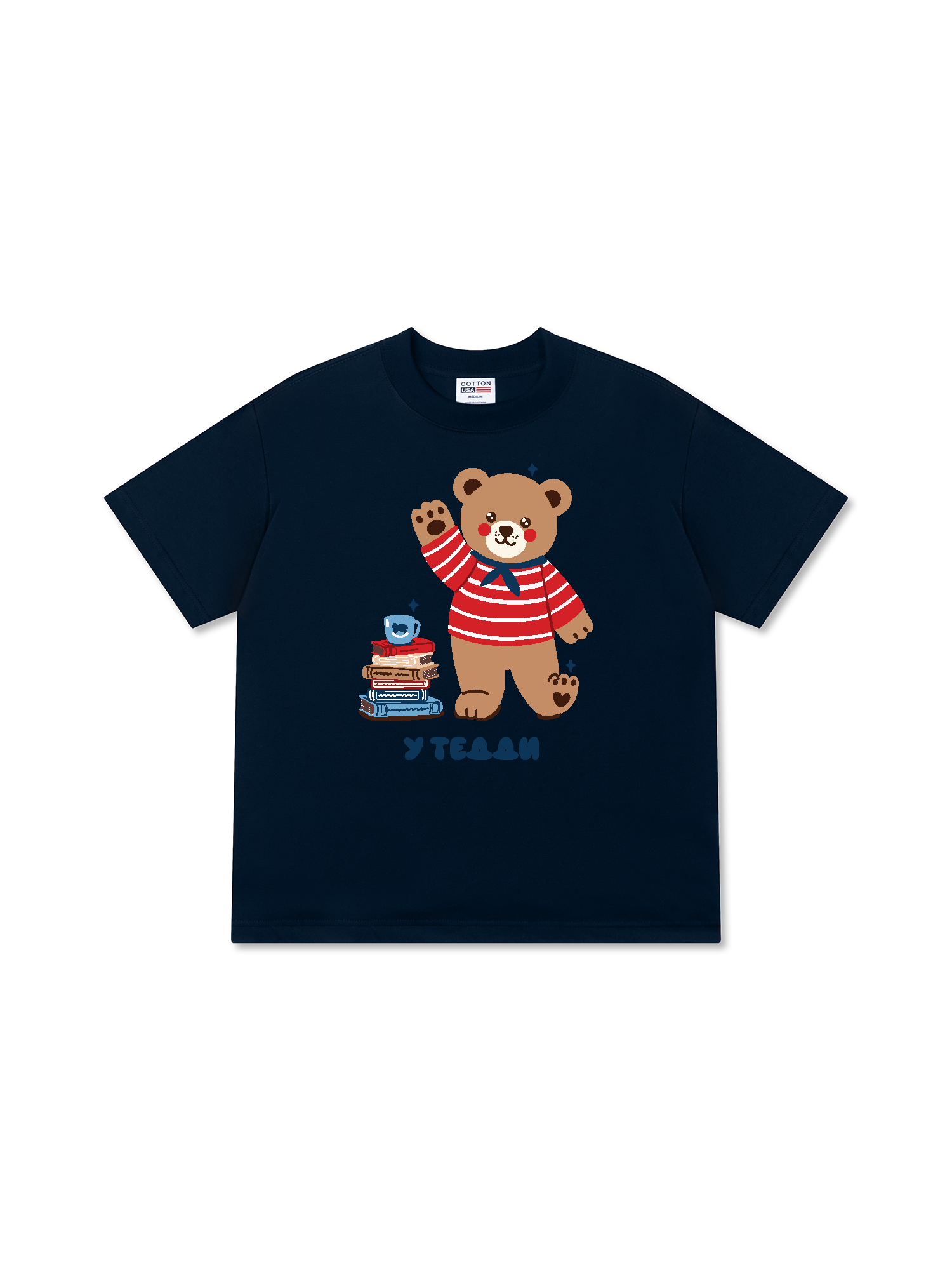 Áo Thun Relaxed Fit Bear Town Bear With Books