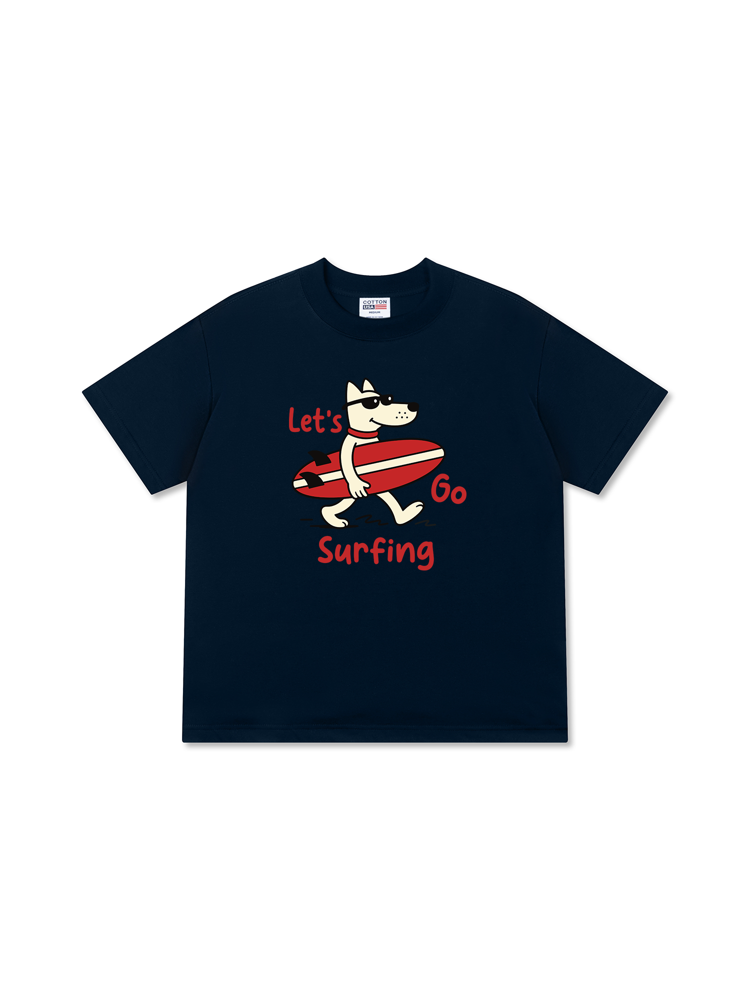 Áo Thun Relaxed Fit Tshirt Tropical Let's Go Surfing