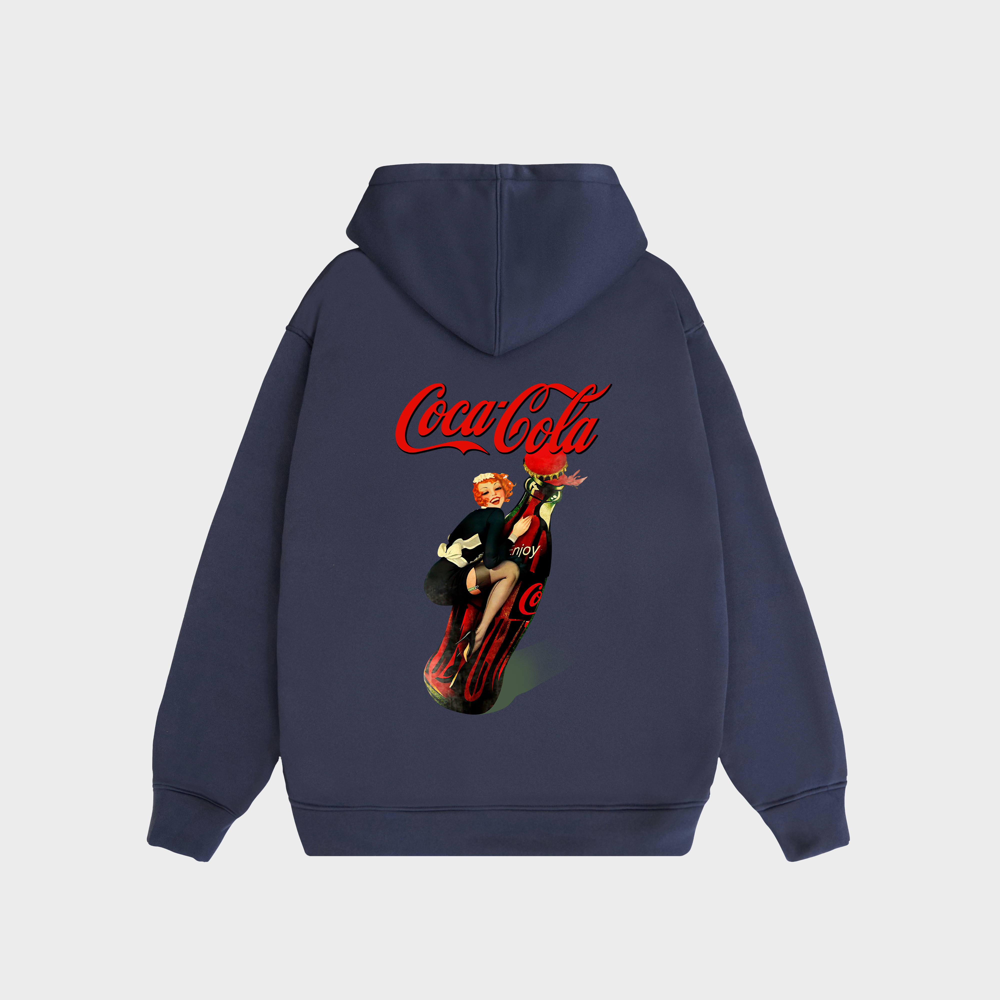 COCACOLA GIRL SEXY HOODIE / NAVY