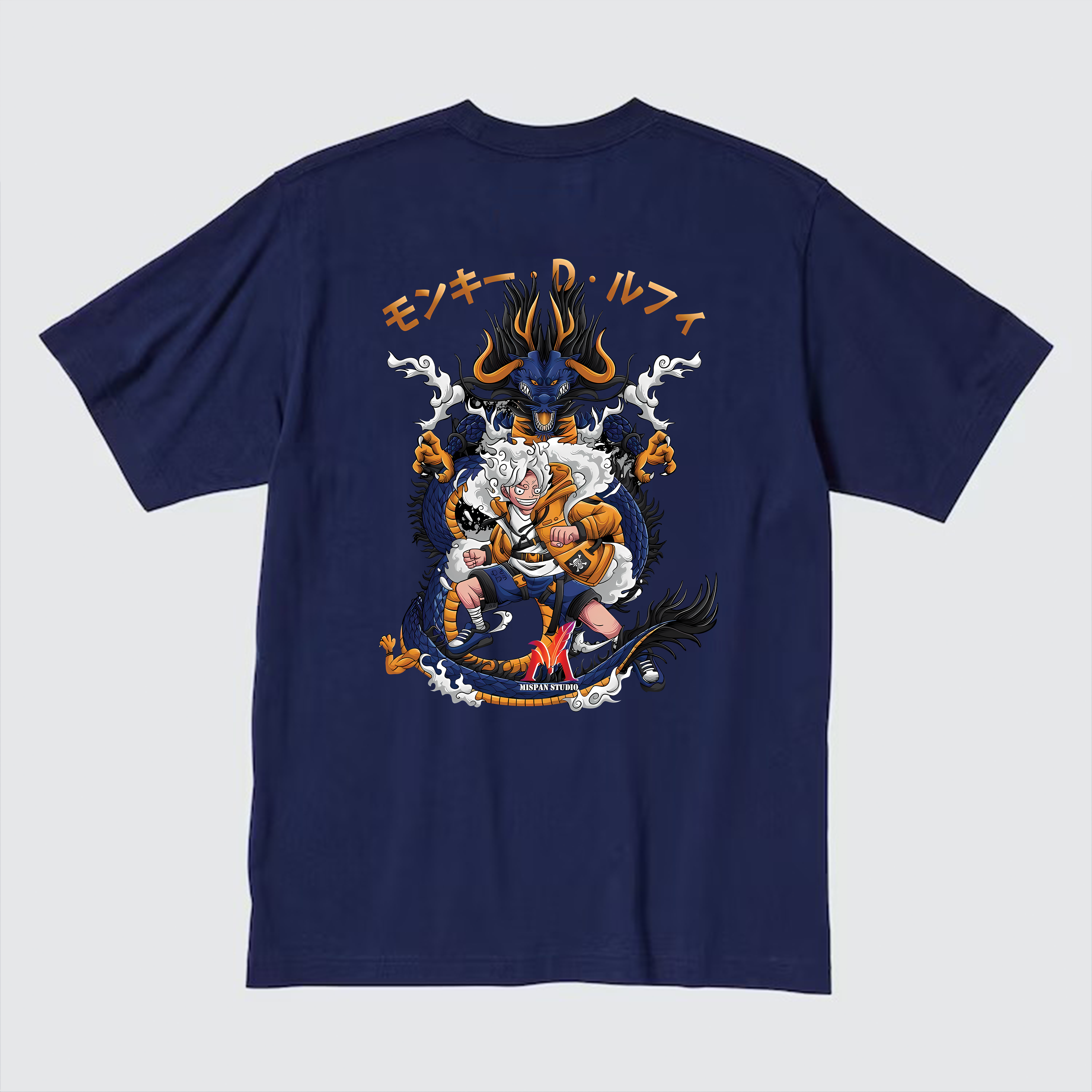 ONE PIECE LUFFY AND KAIDO T-SHIRT / NAVY