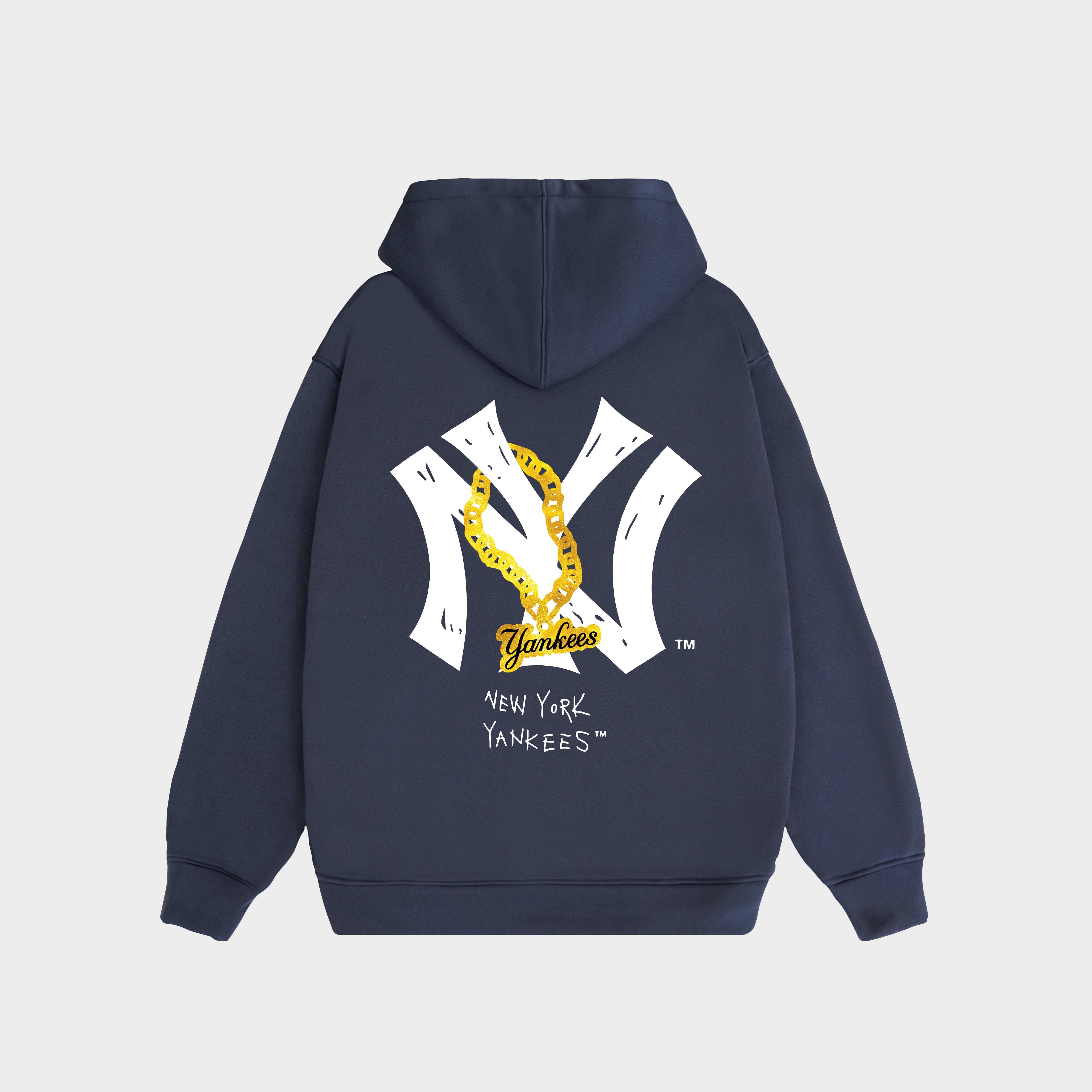 MLB New York Yankees Gold Necklace Hoodie