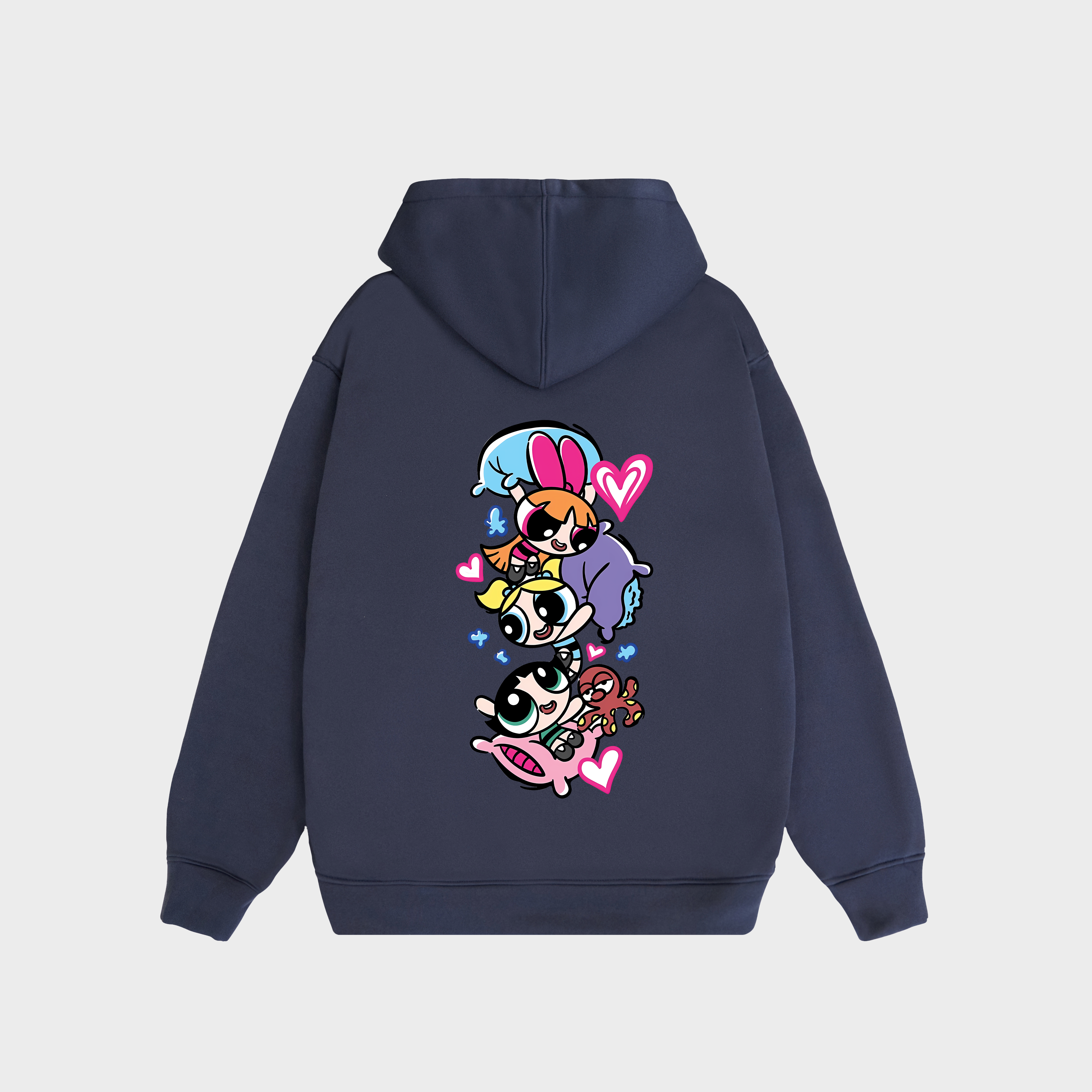 MLB The Powerpuff Girls Heart Pink Hoodie