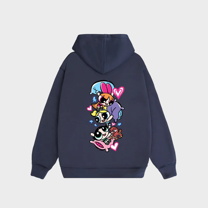 Flash Sale MLB The Powerpuff Girls Heart Pink Hoodie