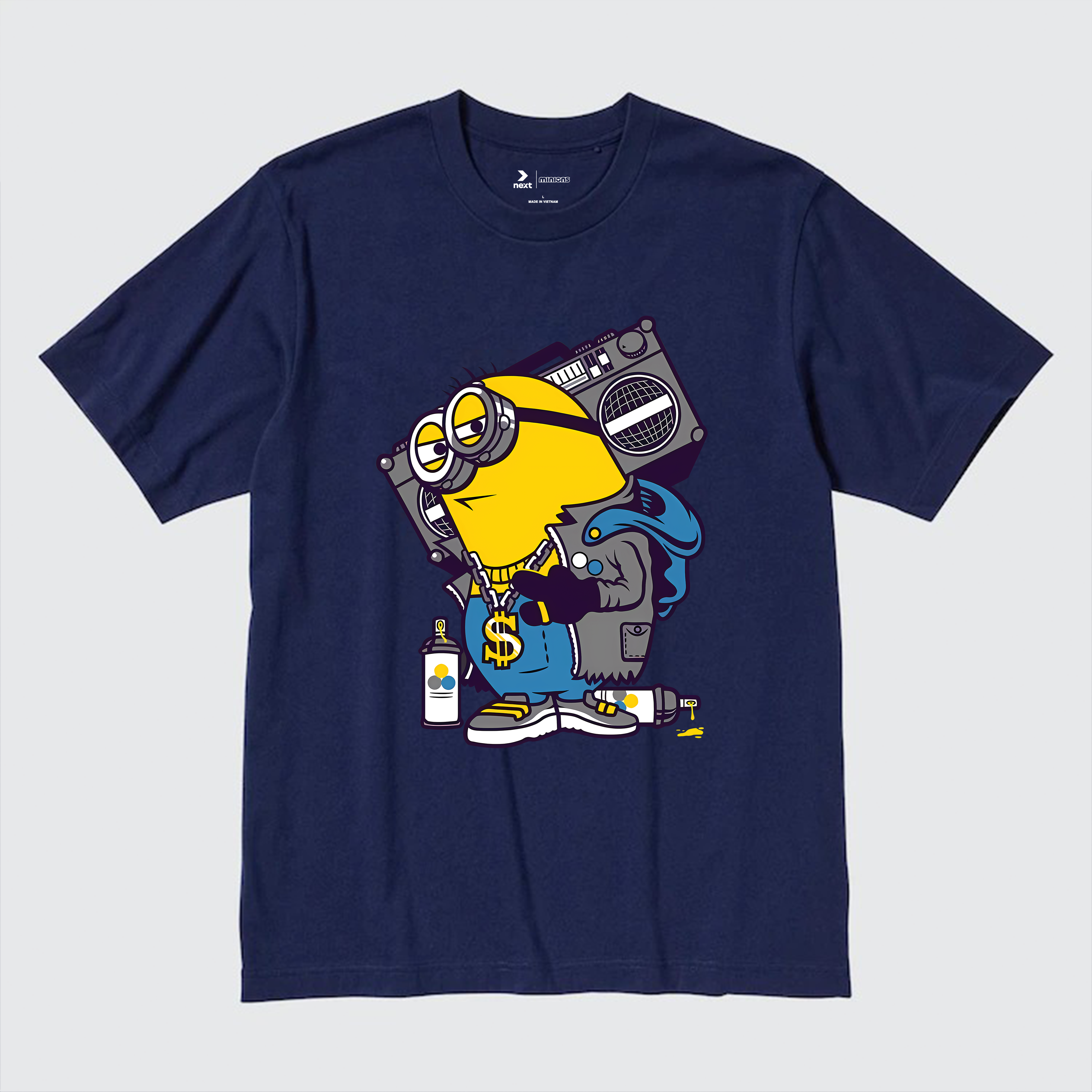 MINION RADIO MUSIC T-SHIRT / NAVY