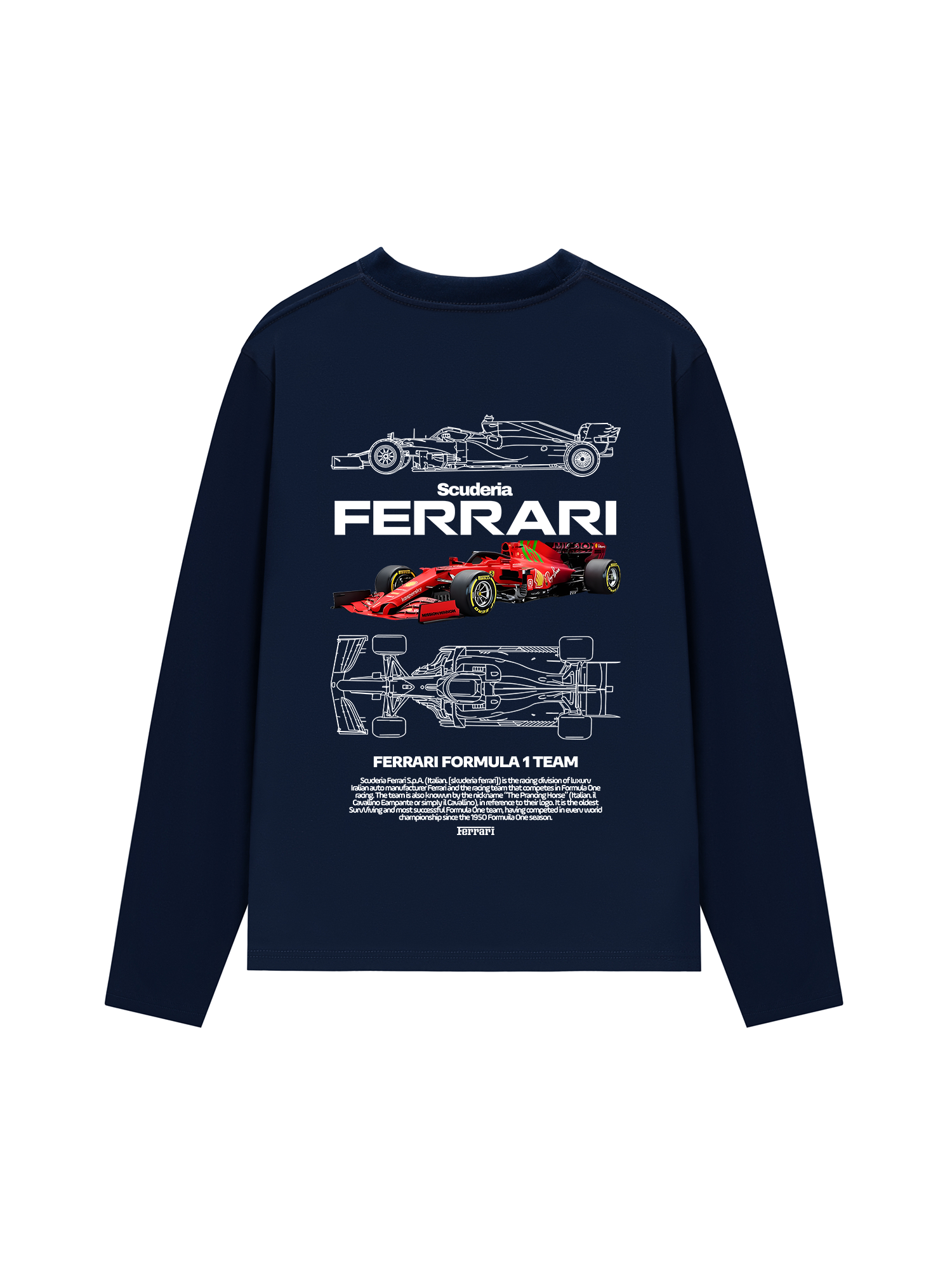 Áo Thun Dài Tay Ferrari The Pracing Horse