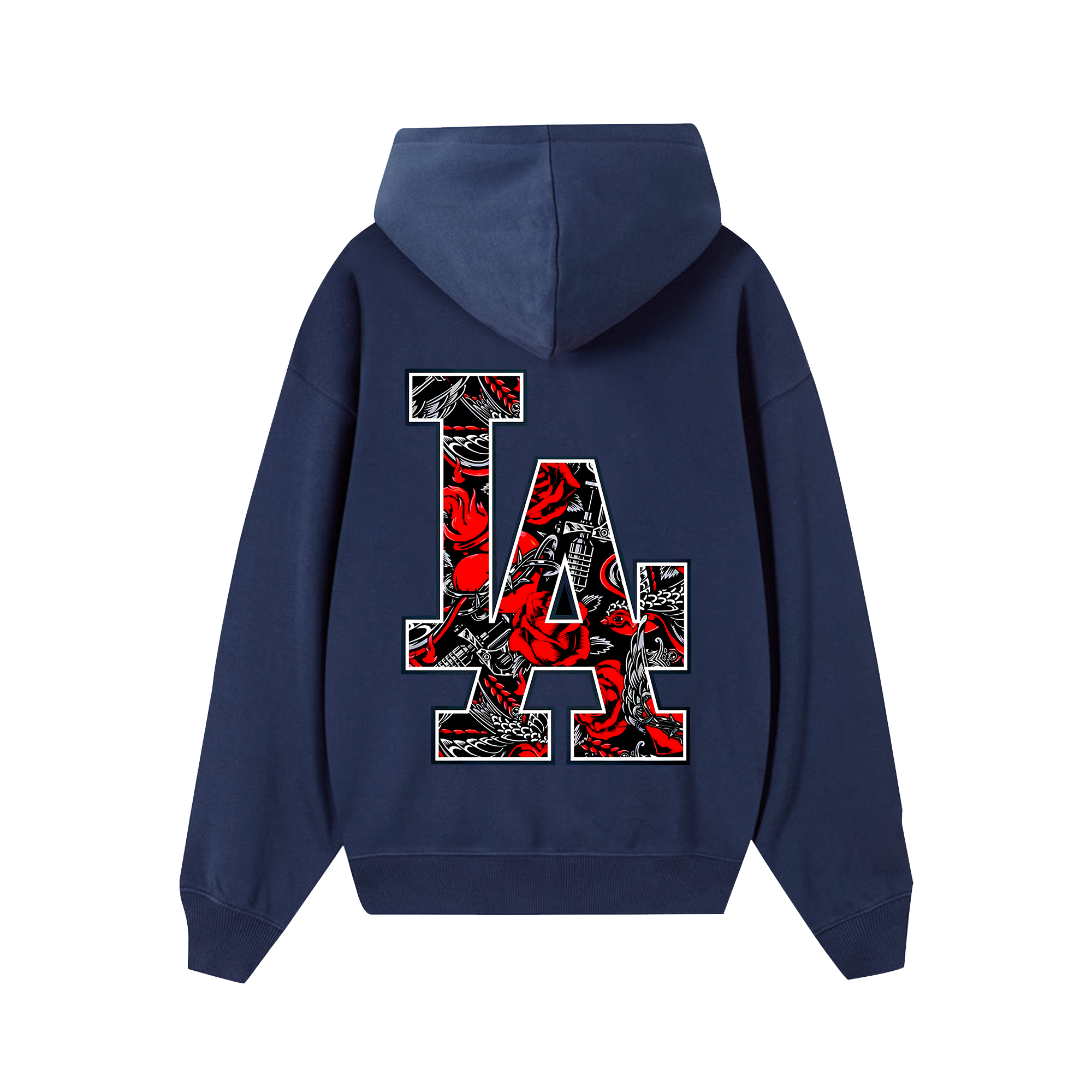 MLB Floral LA Rose Black Hoodie