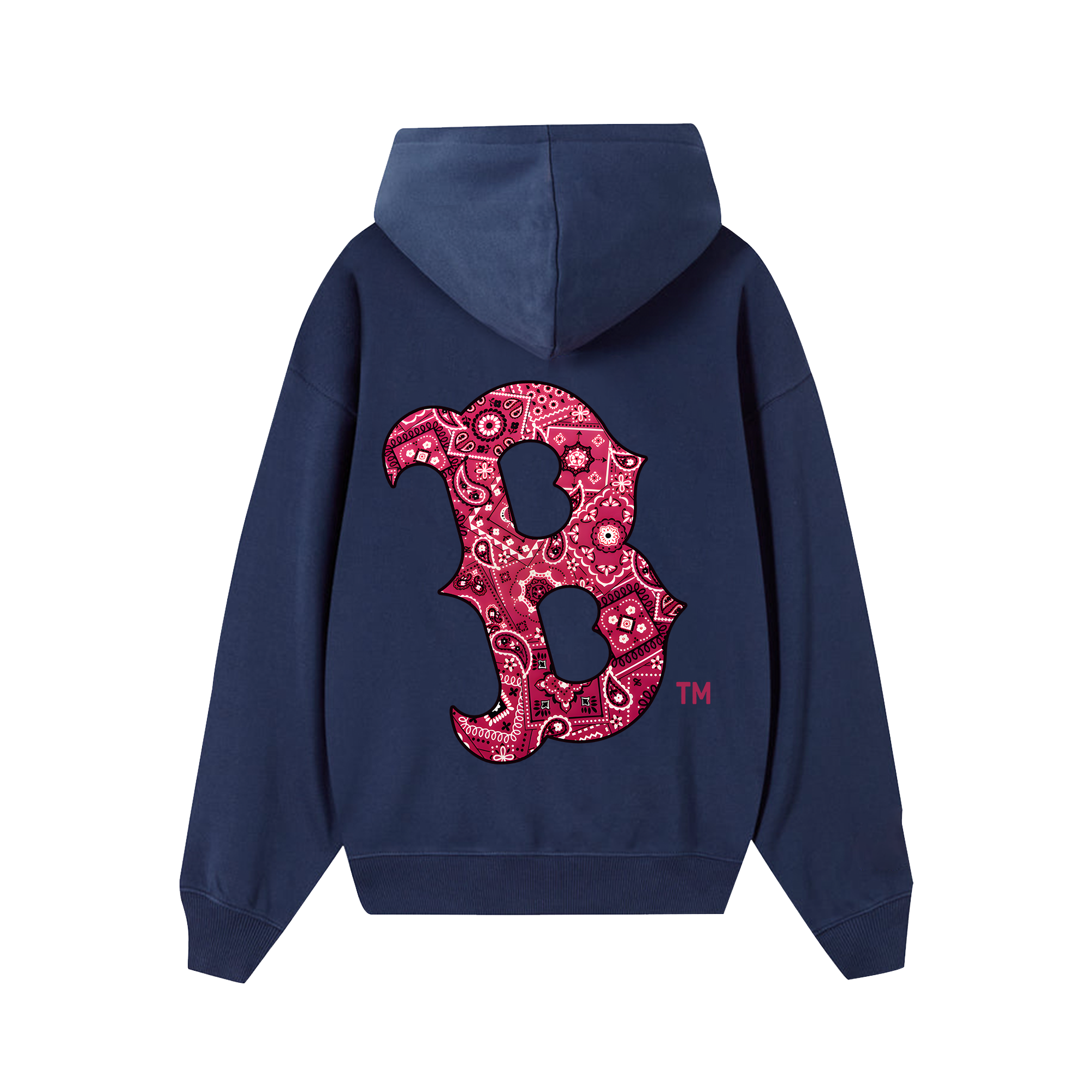 MLB FLoral Boston Red Bandana Hoodie