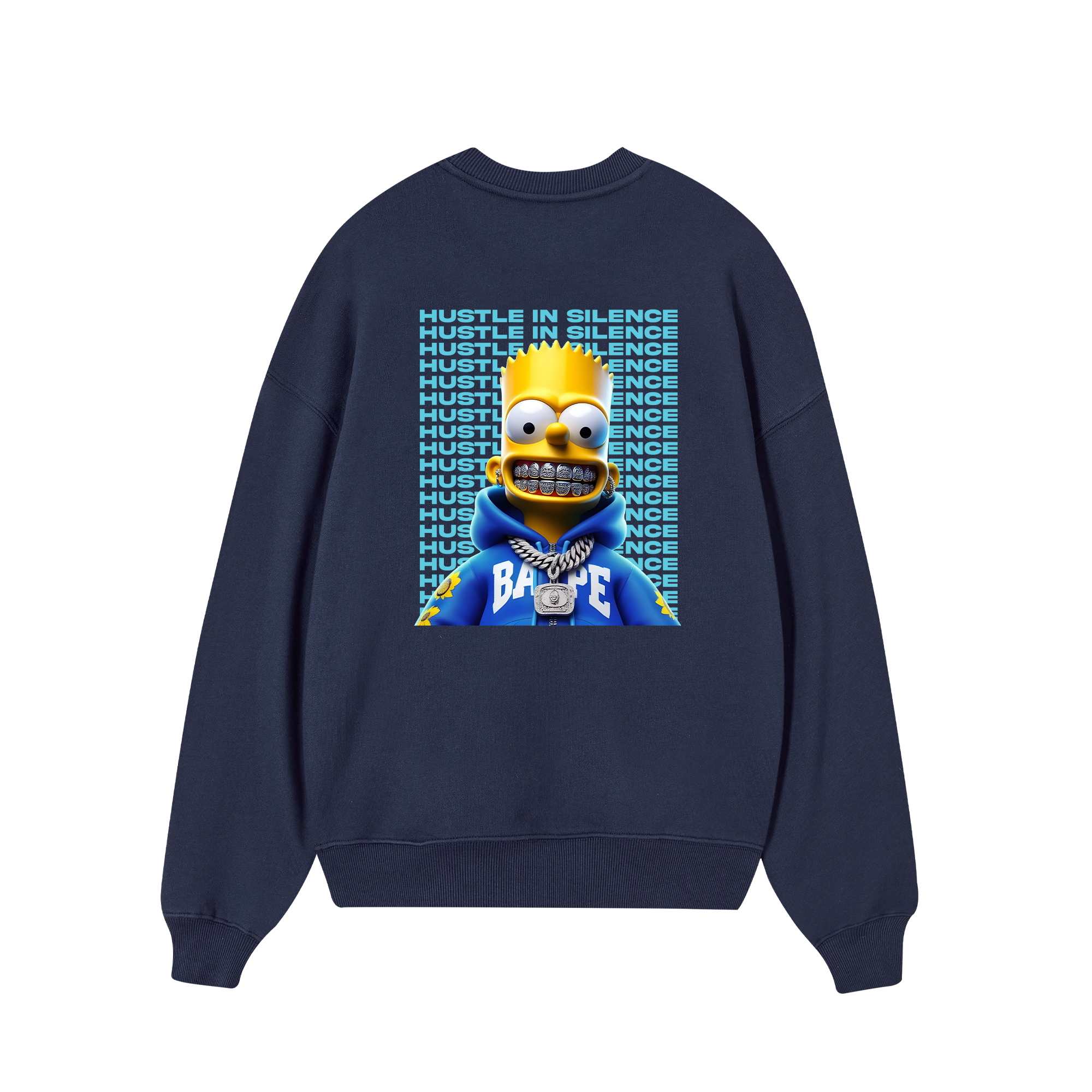 Money Bart Simpson Flexing Sweater