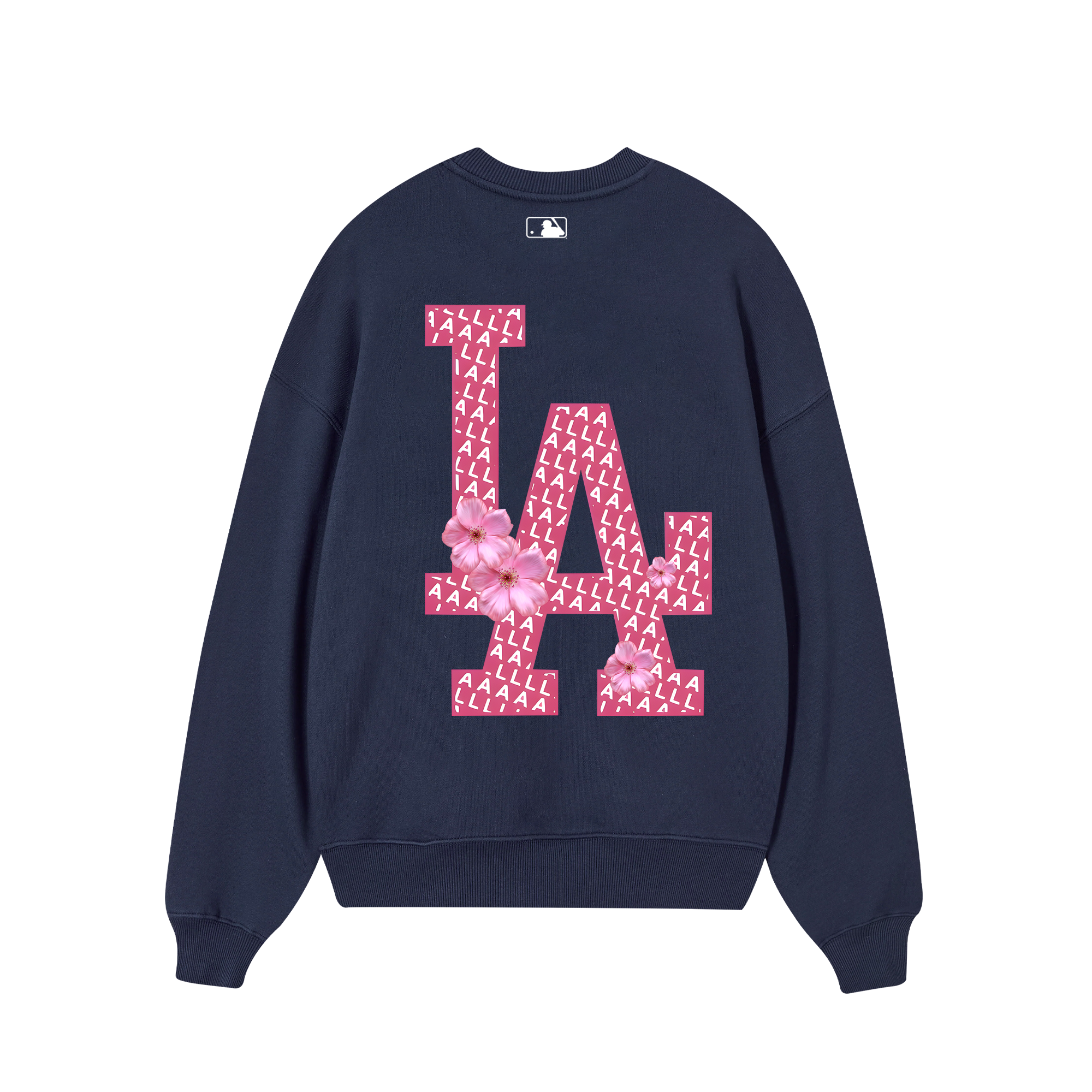 MLB Floral Pink Peach LA Flower Sweater