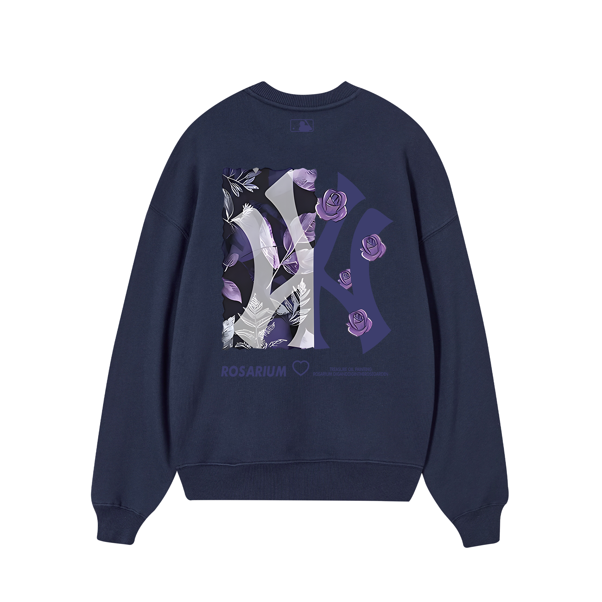 MLB Floral Purple Rose Rosarium Sweater