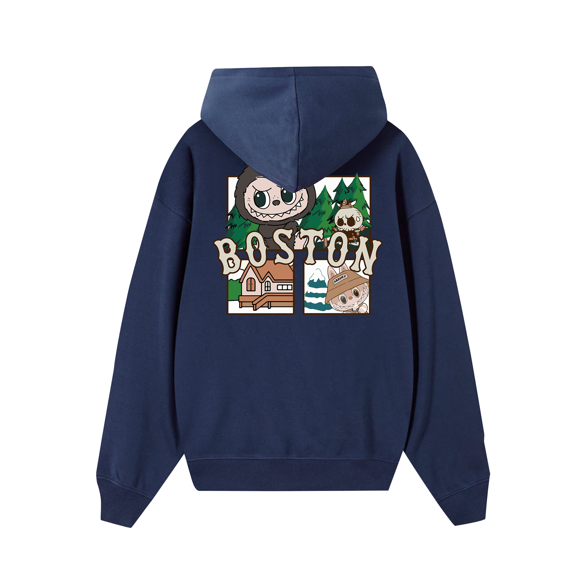 MLB Labubu Winter Time Boston Hoodie