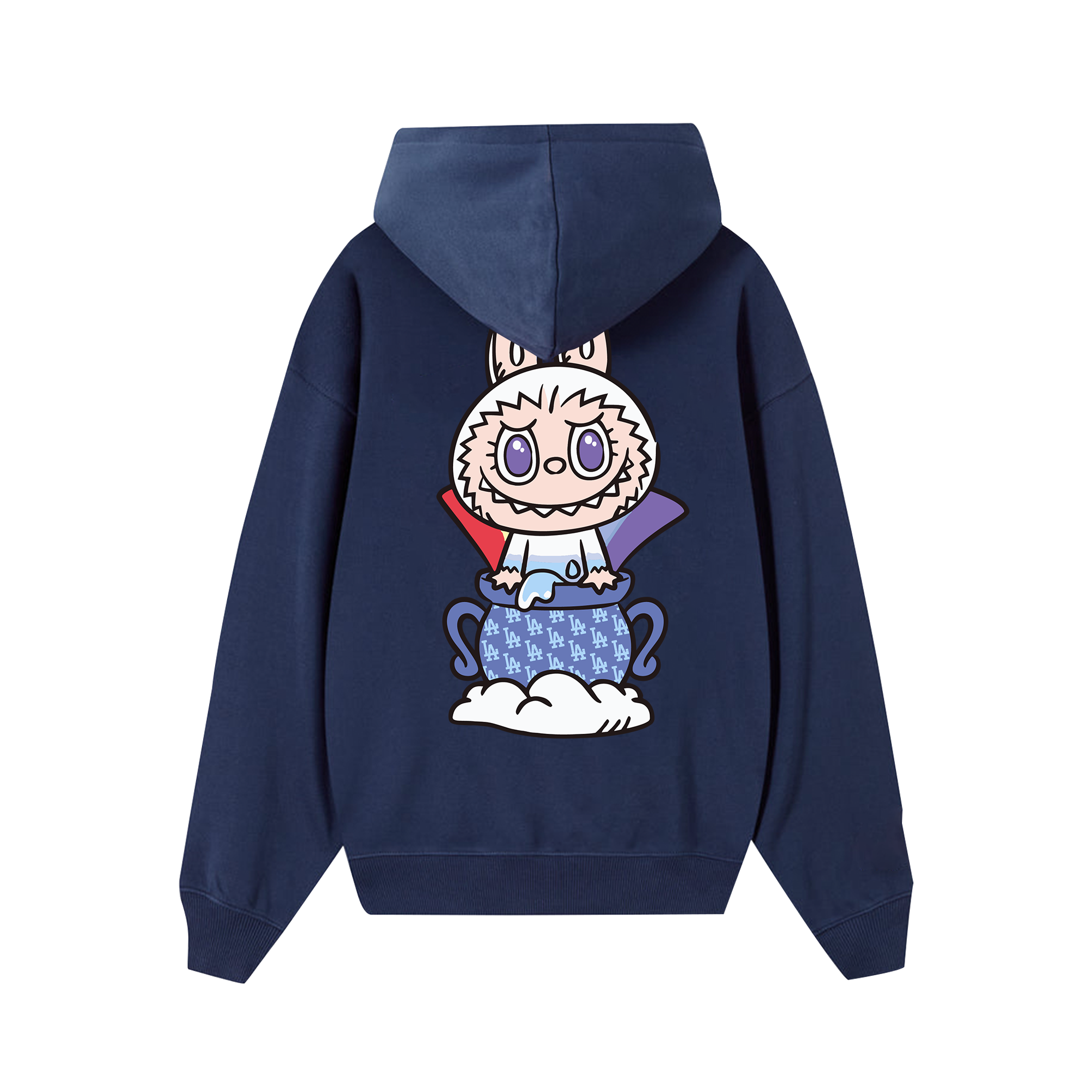 MLB Labubu White Pot LA Hoodie