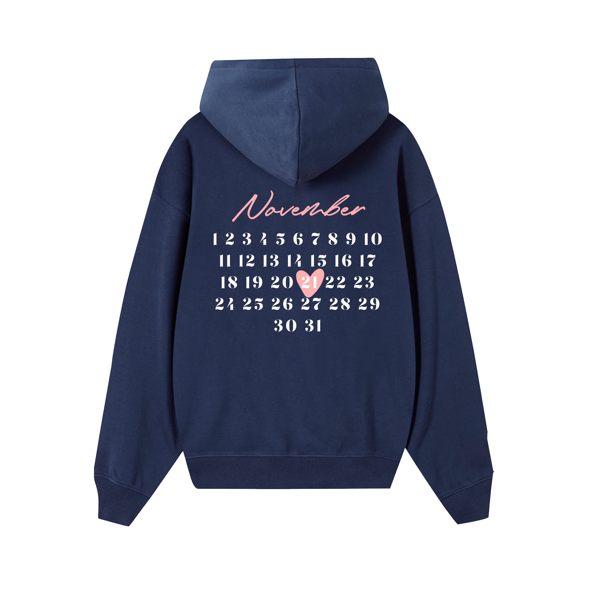 Custom Couple Heart x Calendar Hoodie