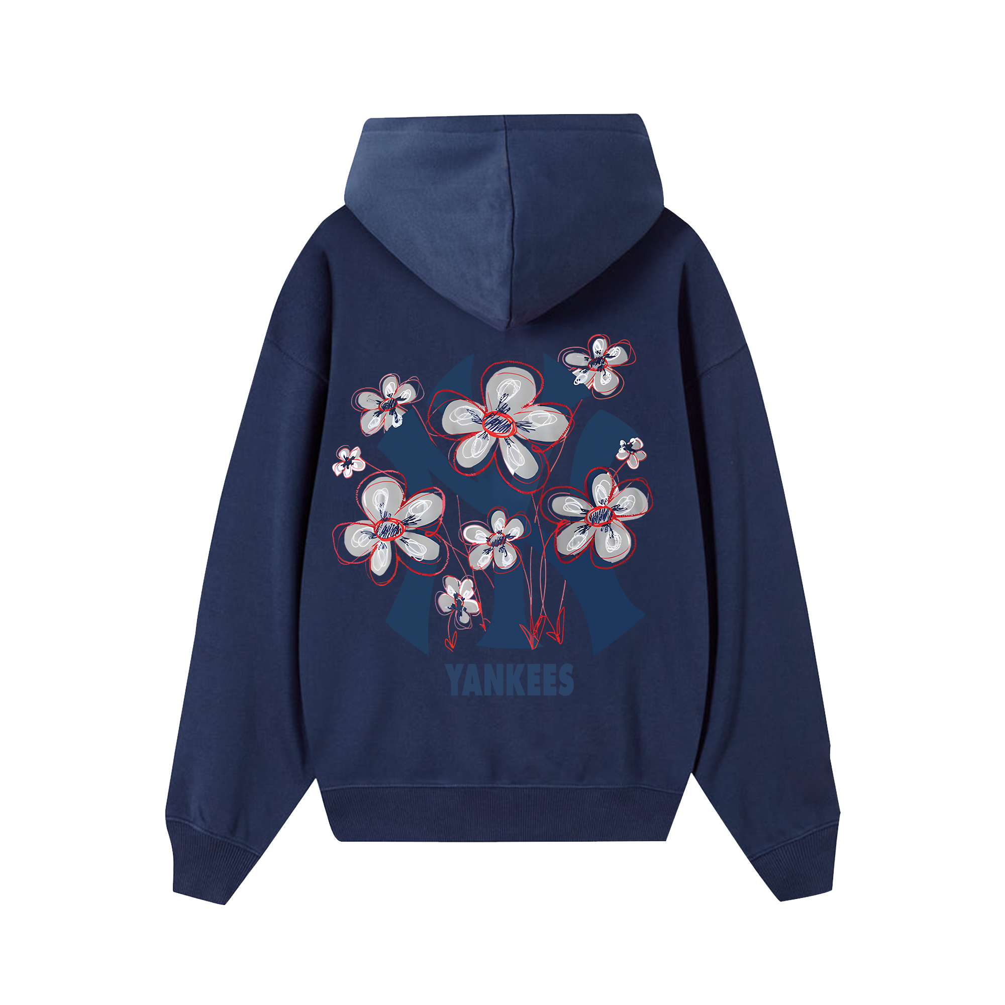 MLB Floral Blue Logo Hoodie