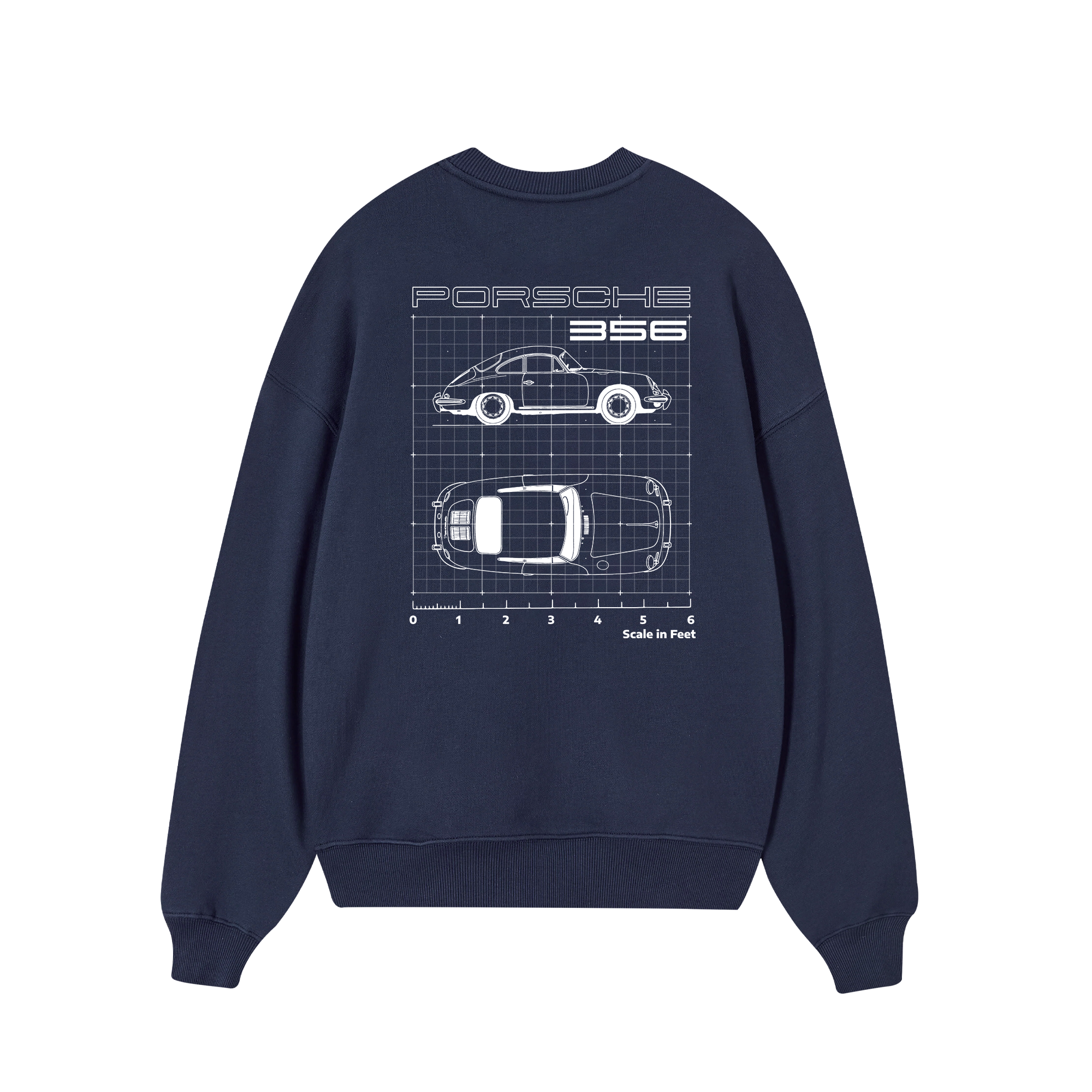 Porsche 356 Scale In Feet Sweater