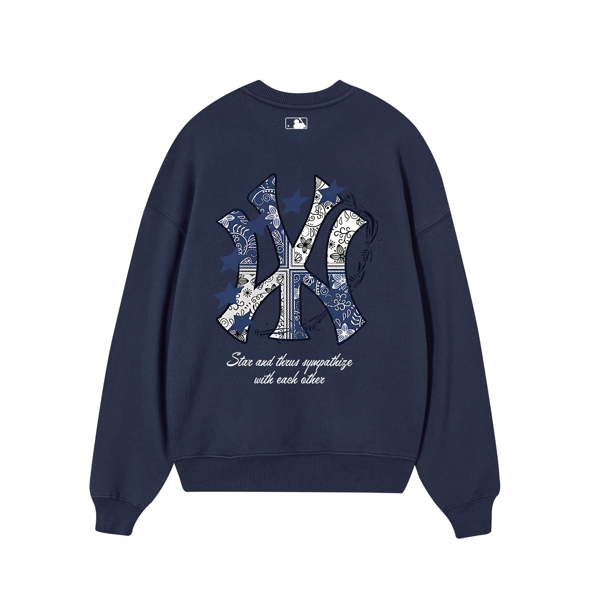 MLB Floral Blue Star Yankees Sweater