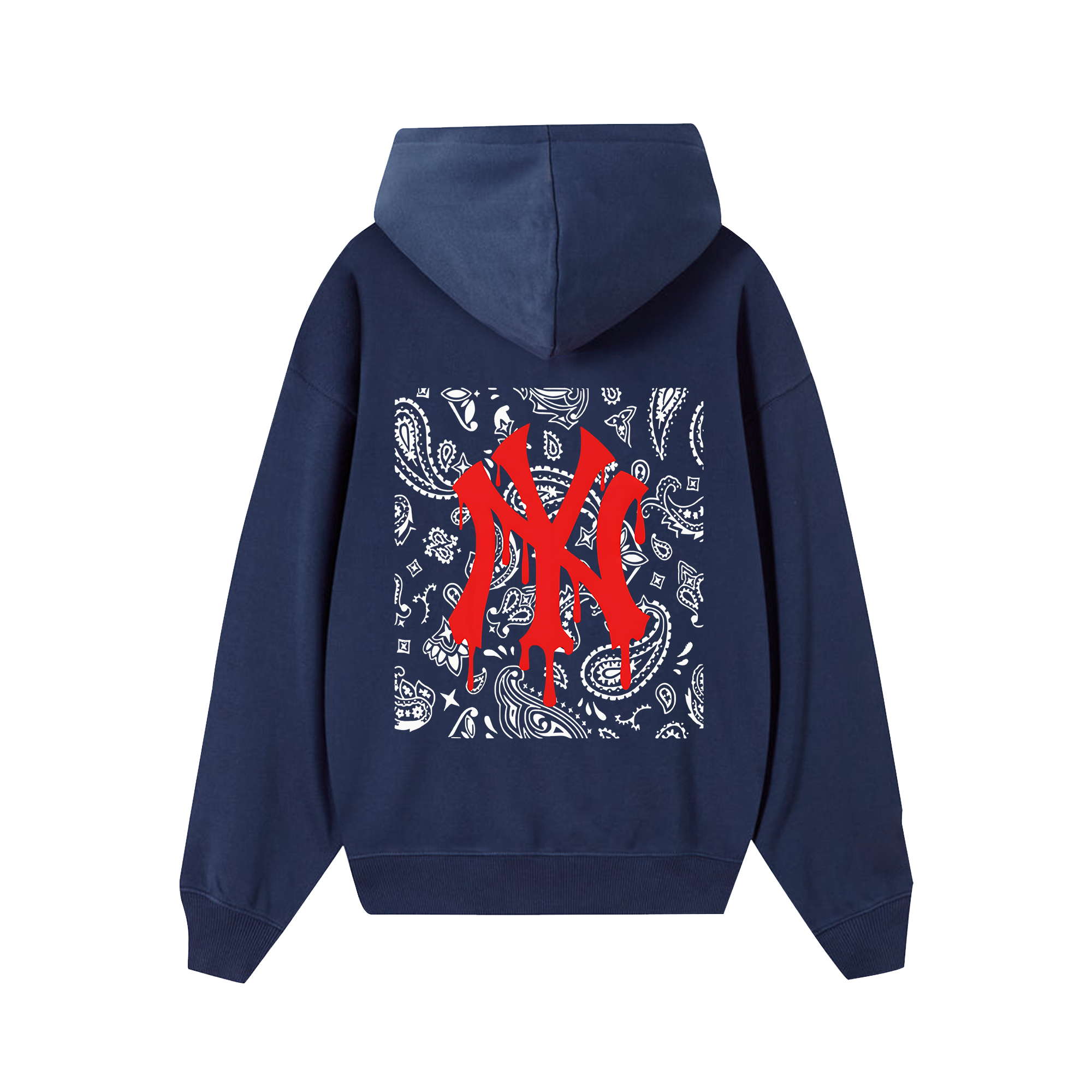 MLB Floral Red Black Bandana Hoodie