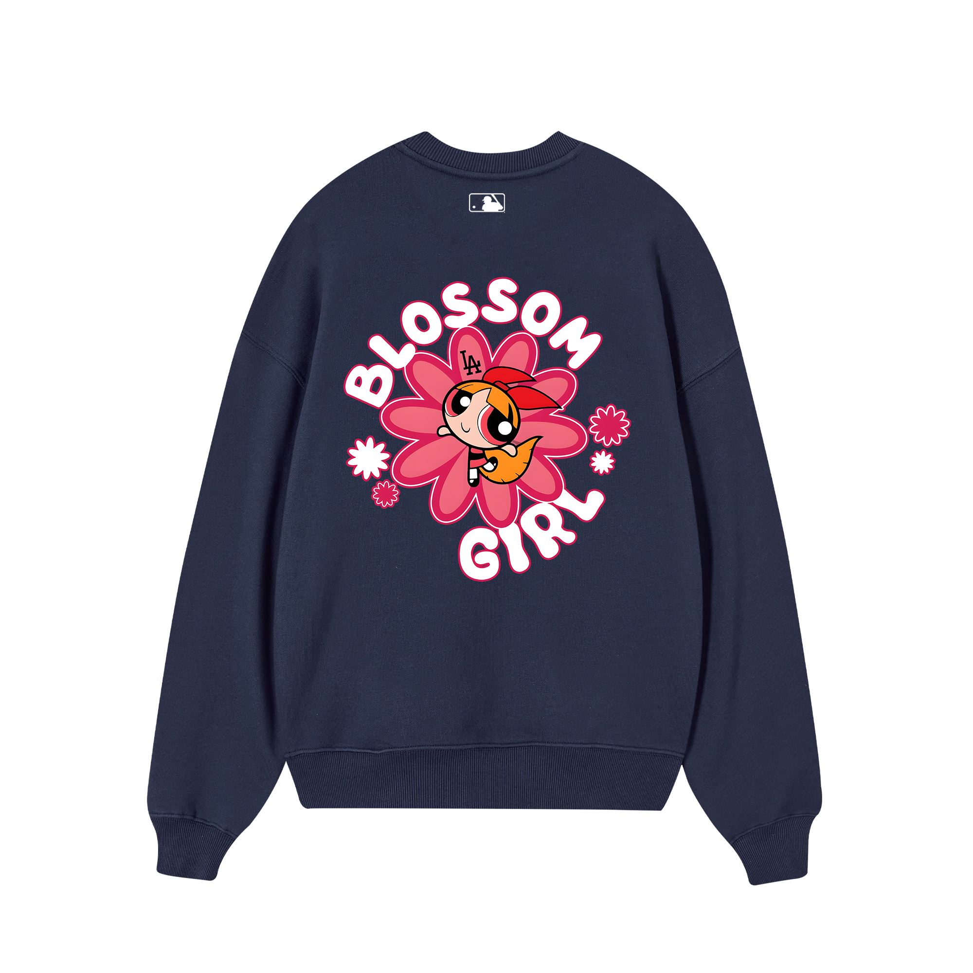 MLB Floral Pink Bubble Girl Sweater