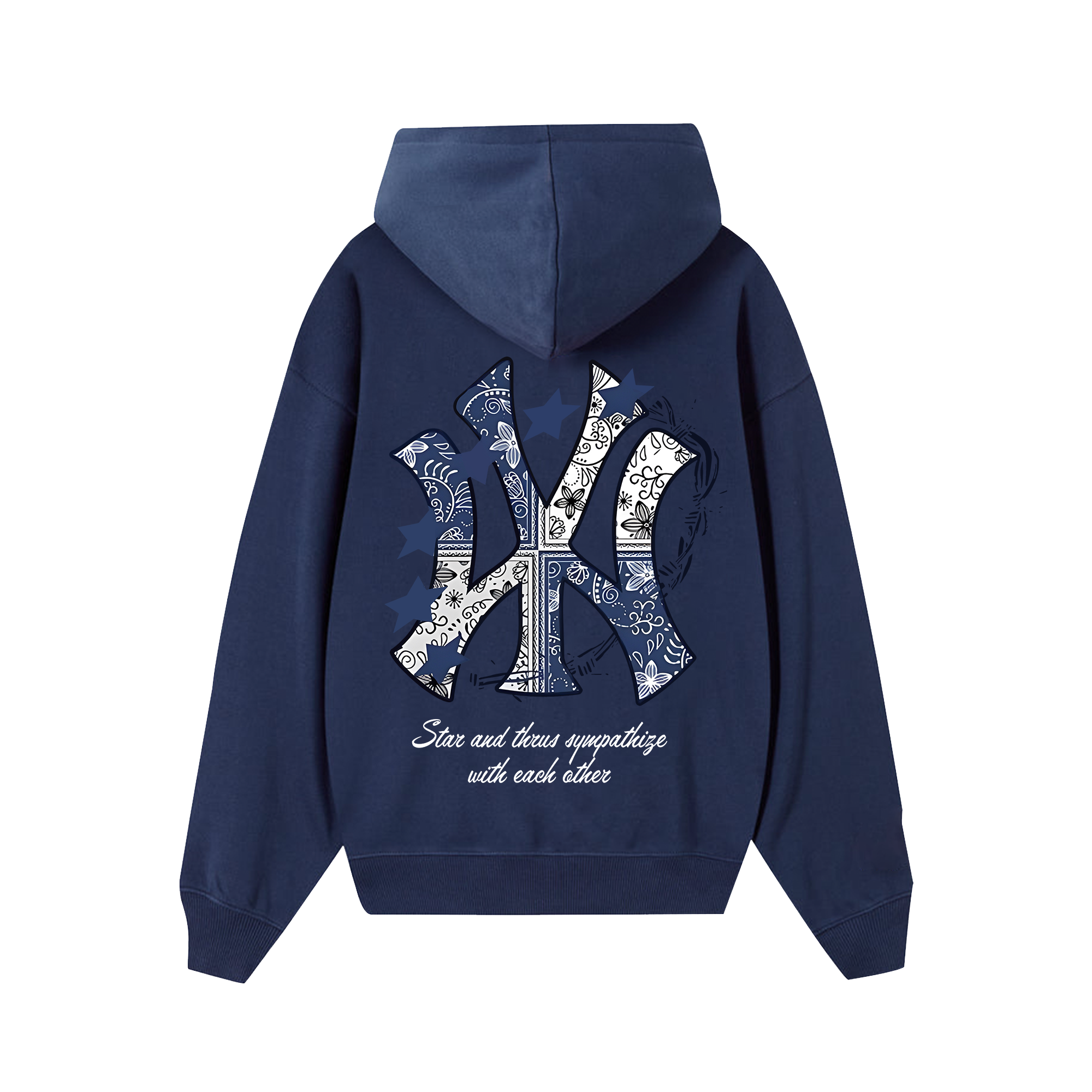 MLB Floral Blue Star Yankees Hoodie