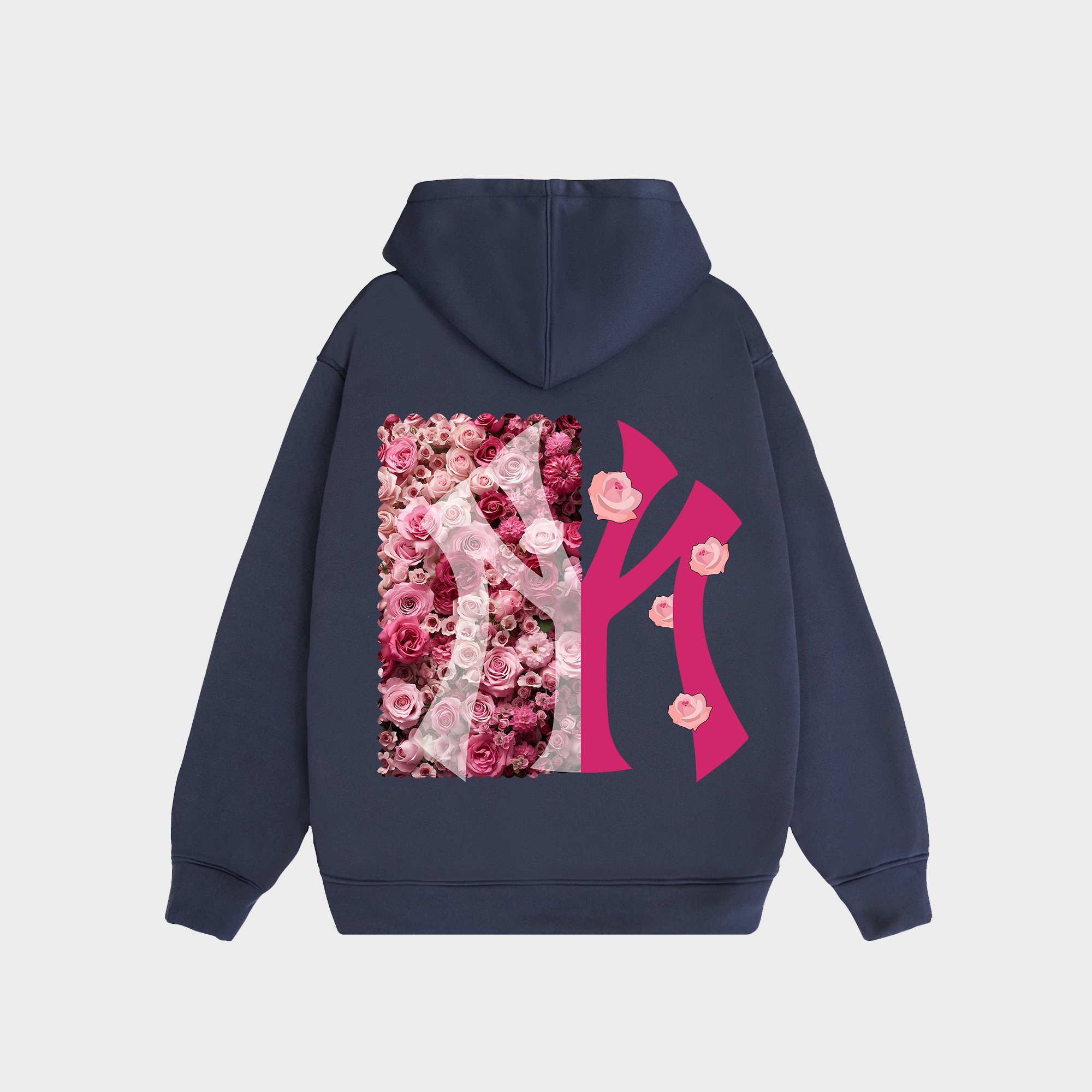 MLB Floral Pink Rose Hoodie