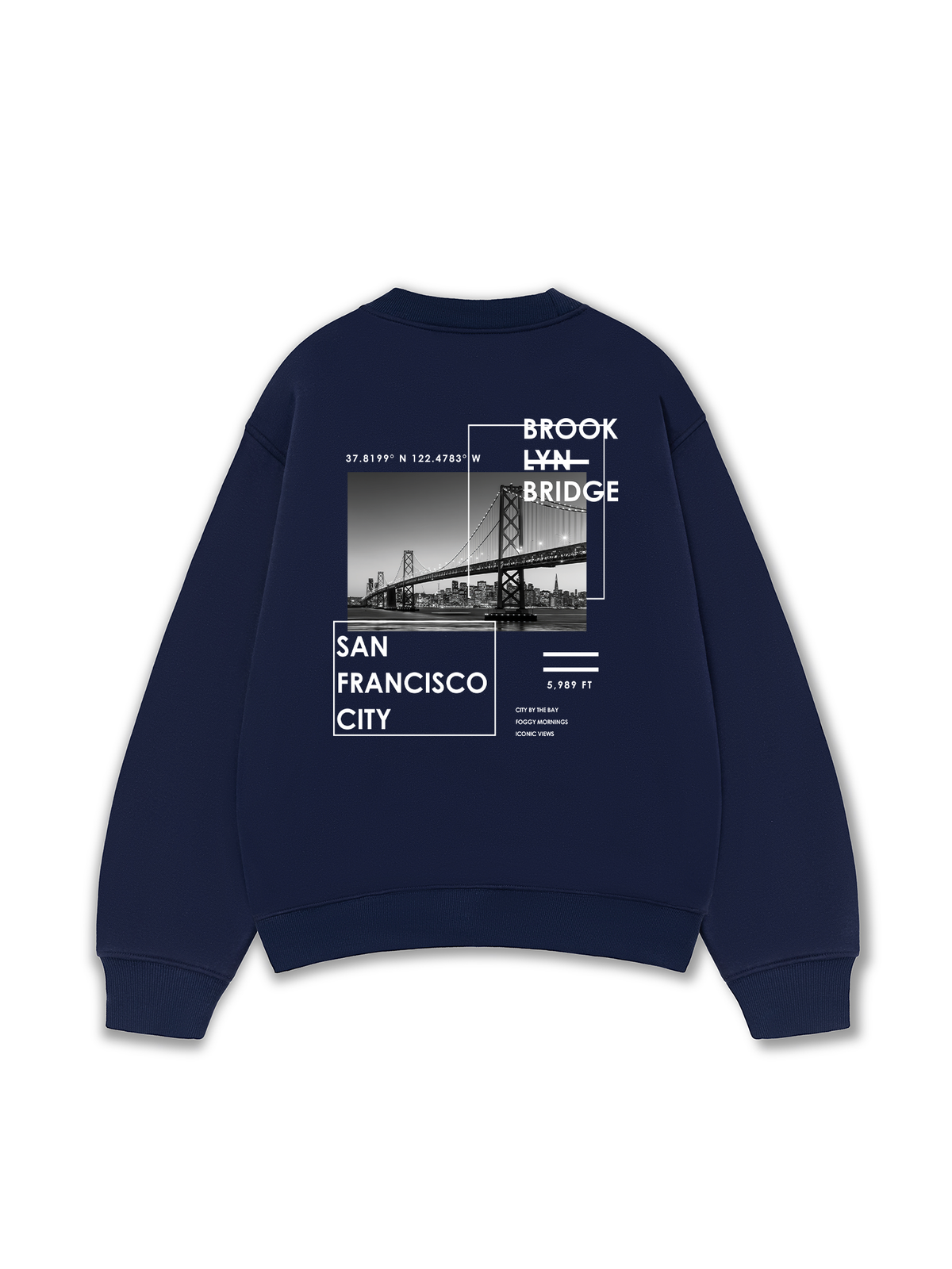 Áo Sweater Nỉ Hai Da City SAN FRANCISCO