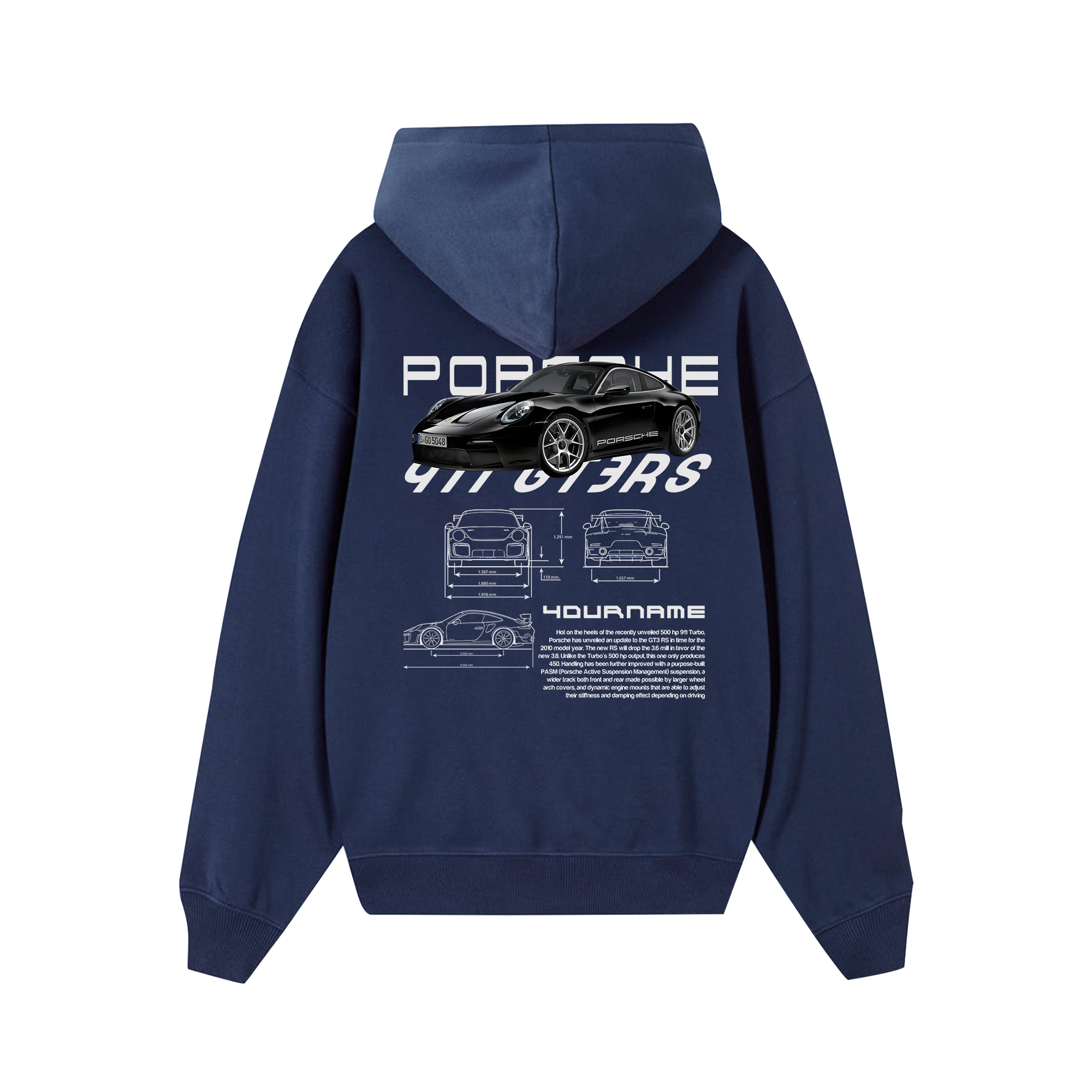 Custom Car Porsche 911 GT3 RS Vintage Hoodie