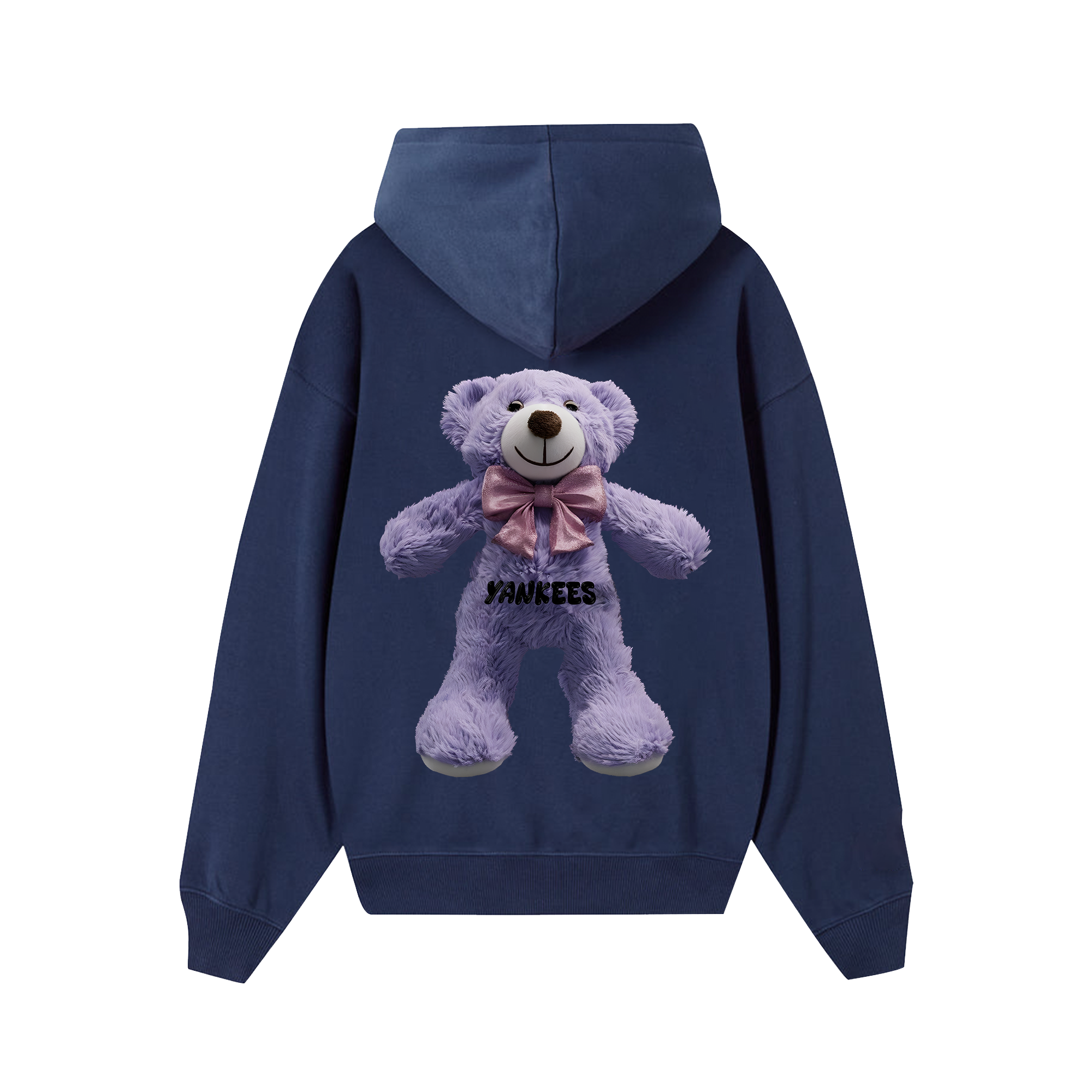 MlB Floral Purple Teddy Bear Hoodie