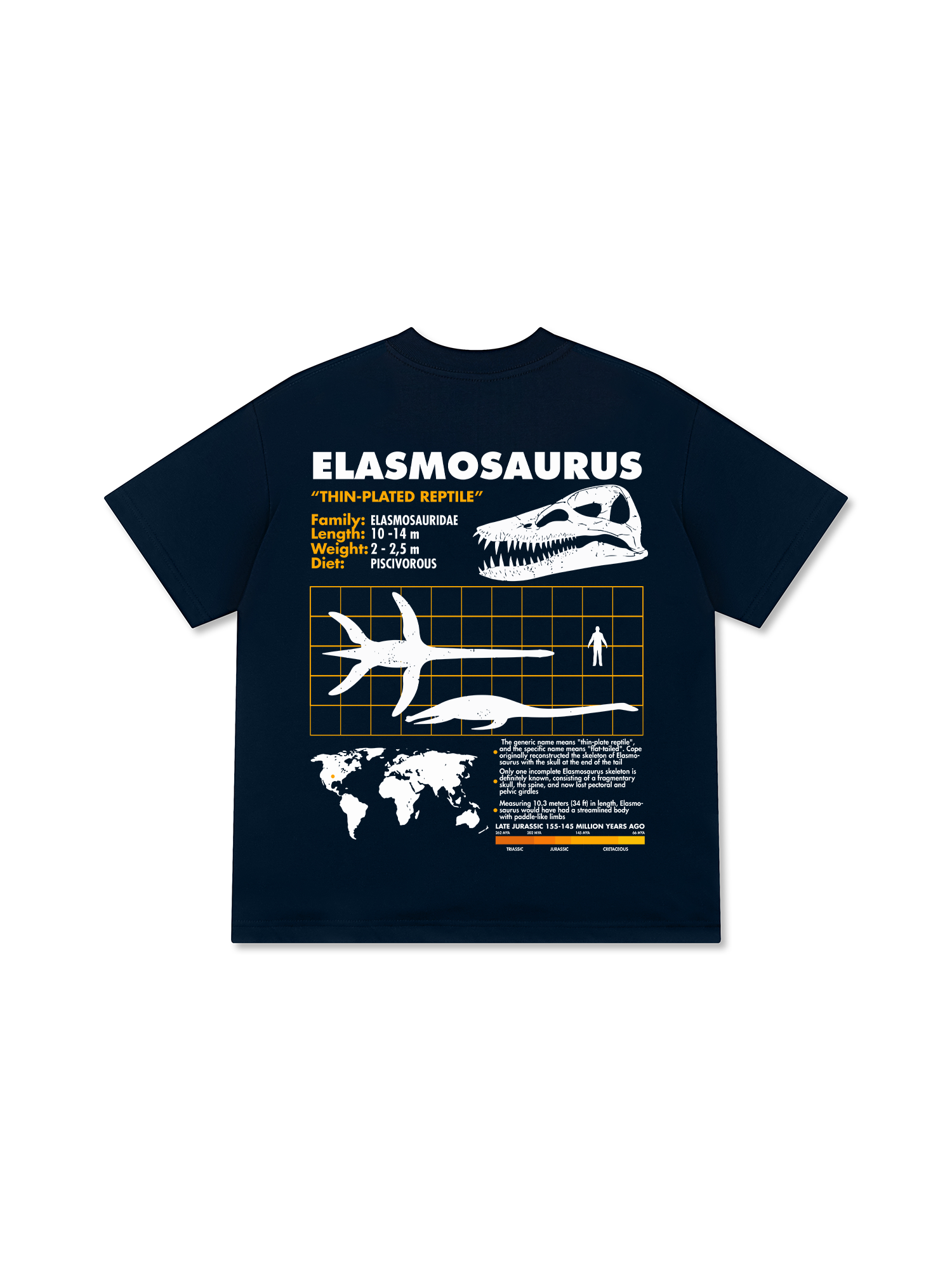 Áo Thun Relaxed Fit Wild Life Analysis Table Elasmosaurus