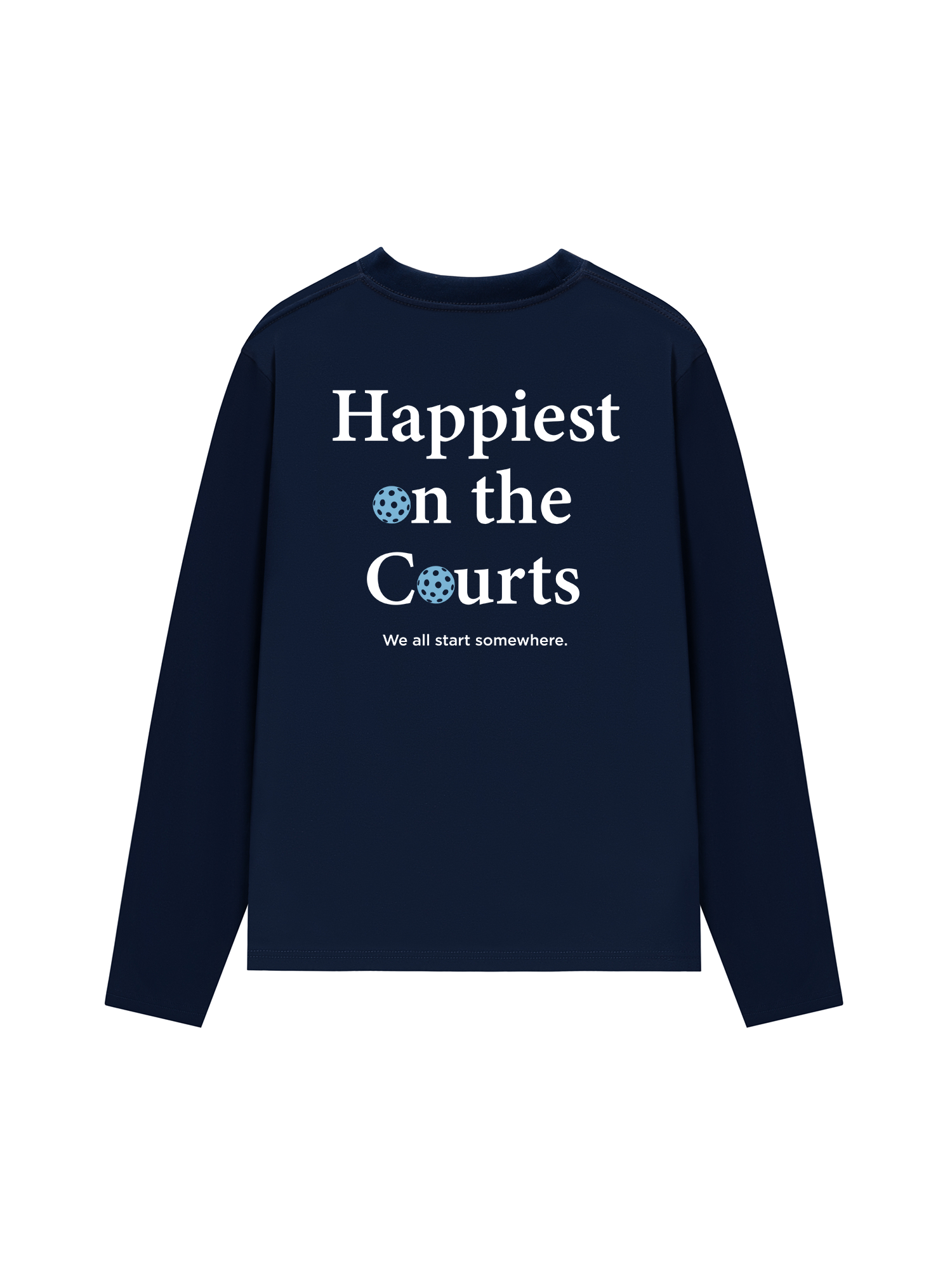 Áo Thun Dài Tay Pickleball Happiest on the Courts