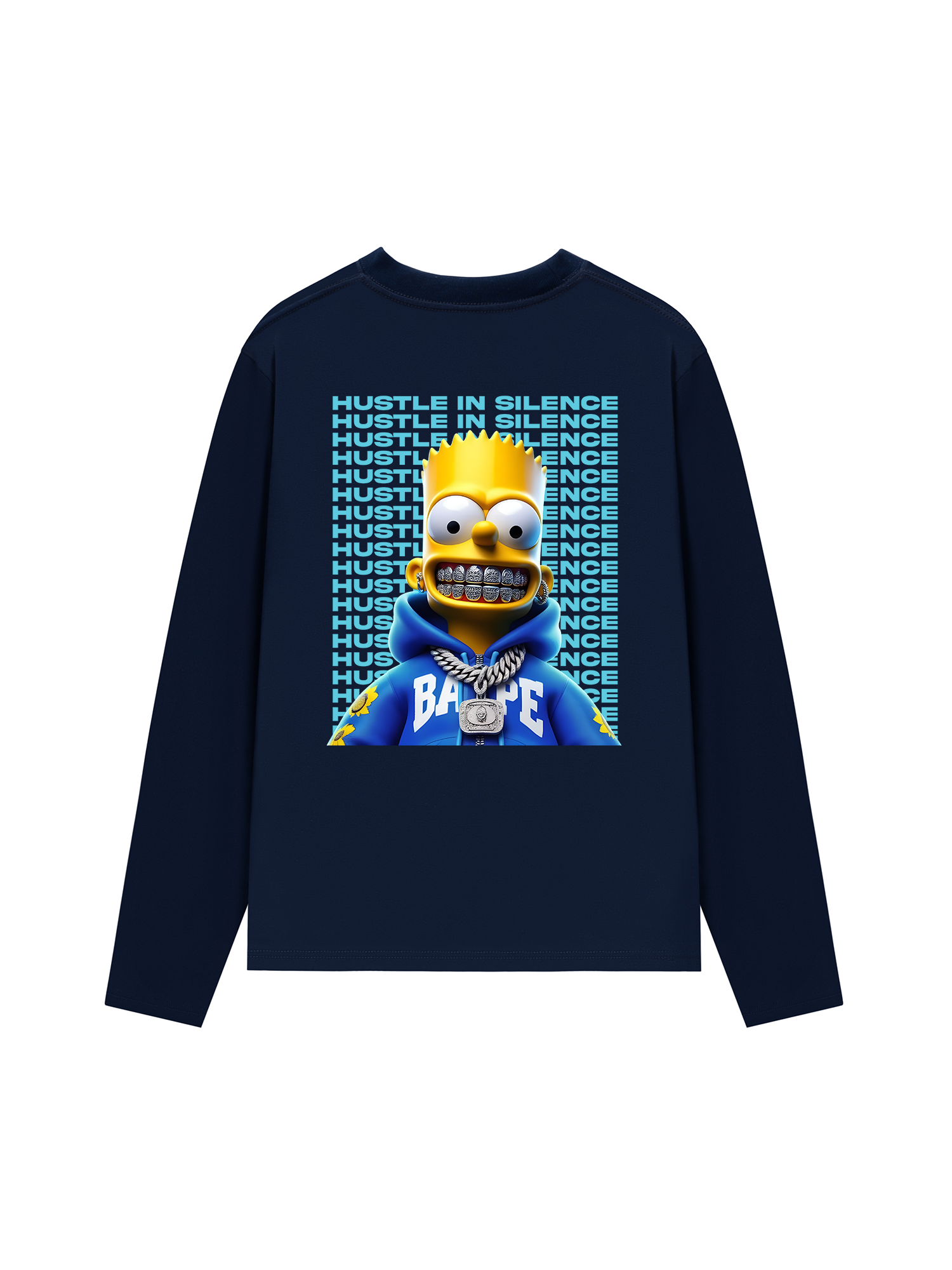 Áo Thun Dài Tay Money Bart Simpson Flexing