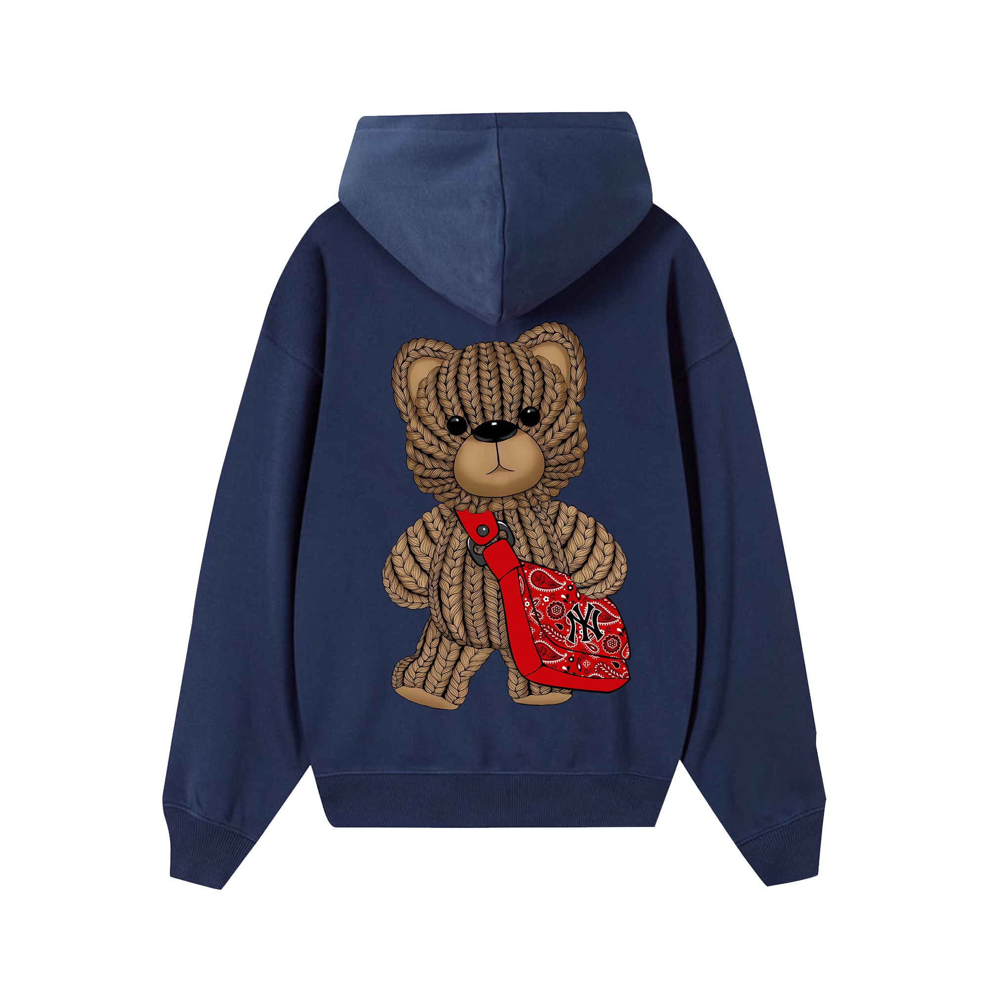 MLB Floral Teddy Bear Bandana Bag Hoodie