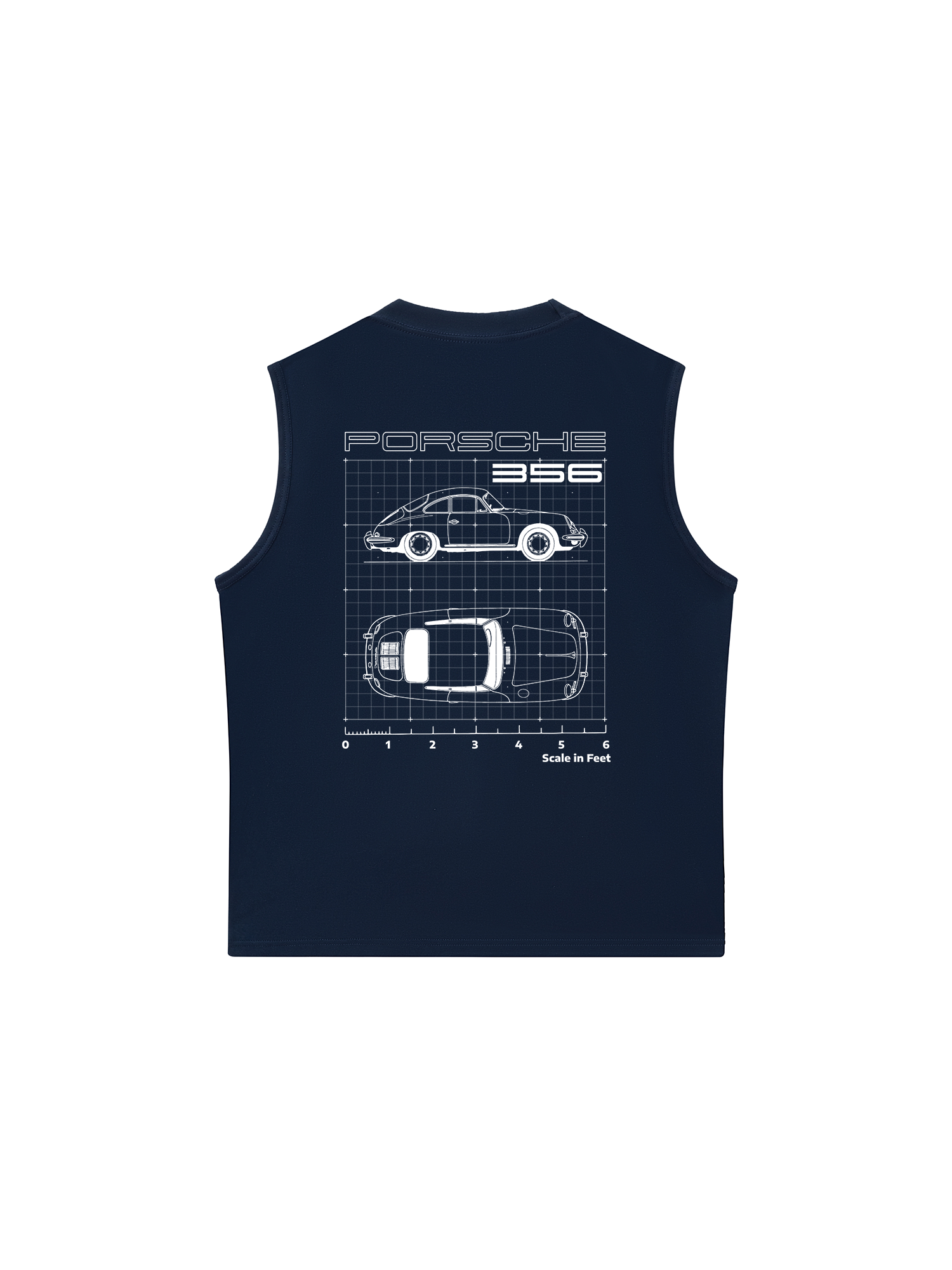 Áo Ba Lỗ Relaxed Fit Porsche 356 Scale In Feet