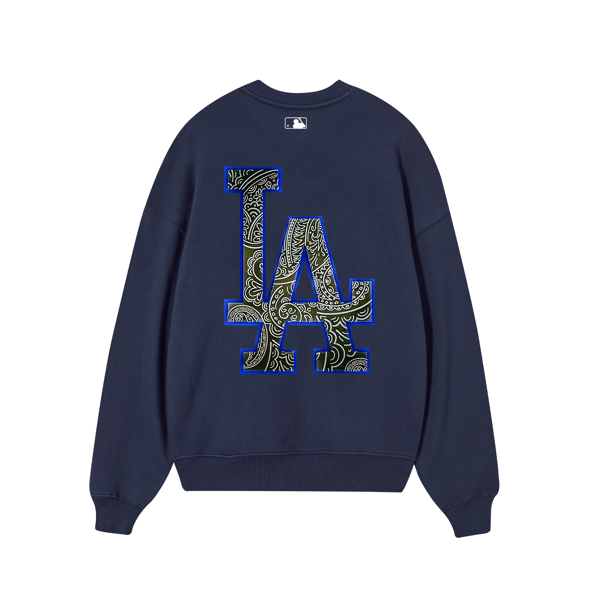 MLB Floral Blue Black Sweater