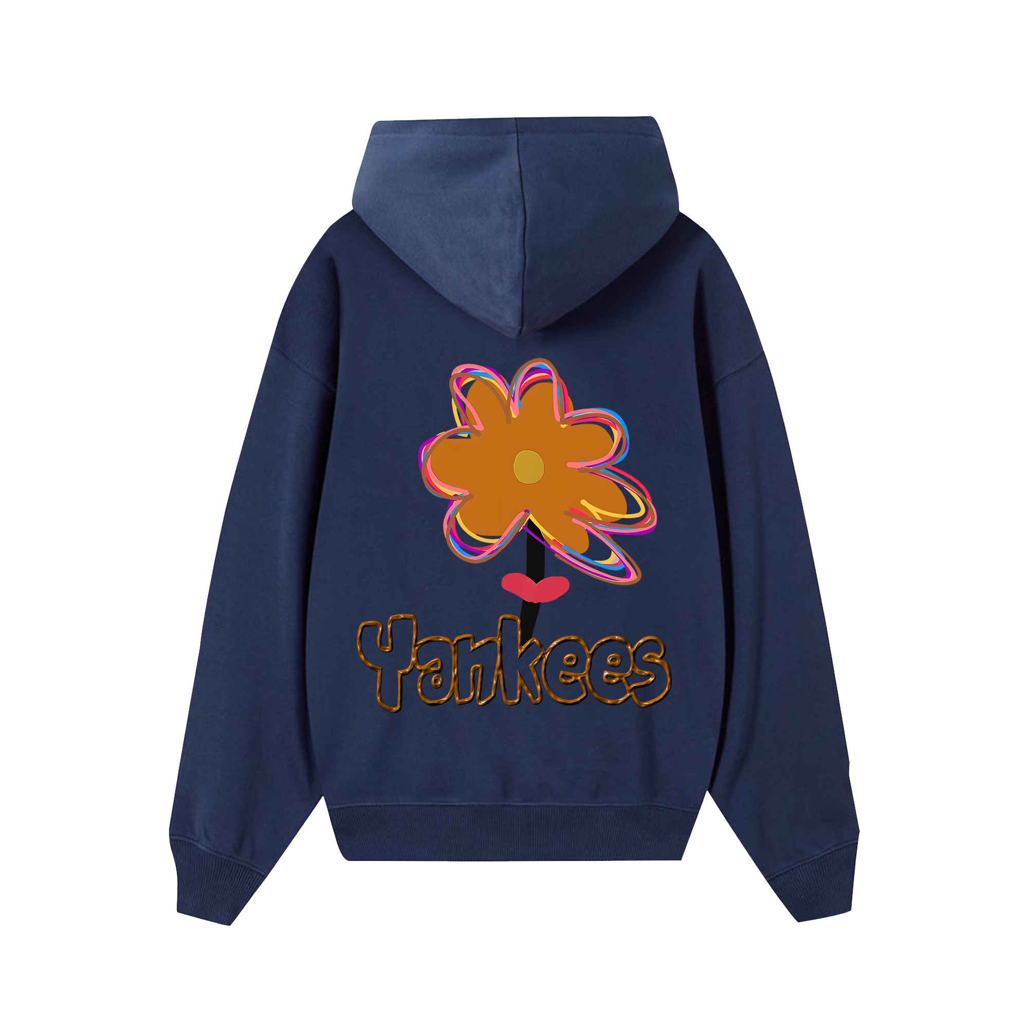 MLB Floral LA Yeankees  Groovy Flower Hoodie