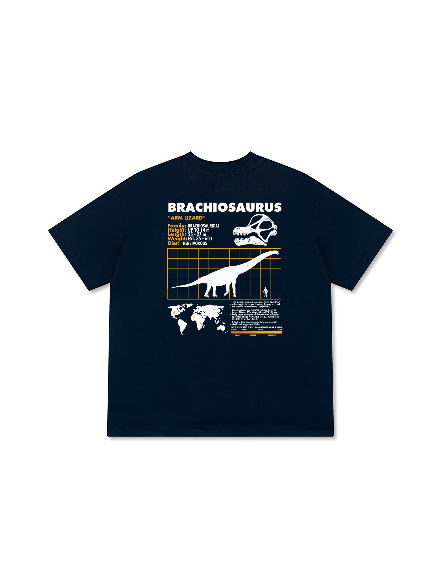 Áo Thun Relaxed Fit Analysis Table Brachiosaurus