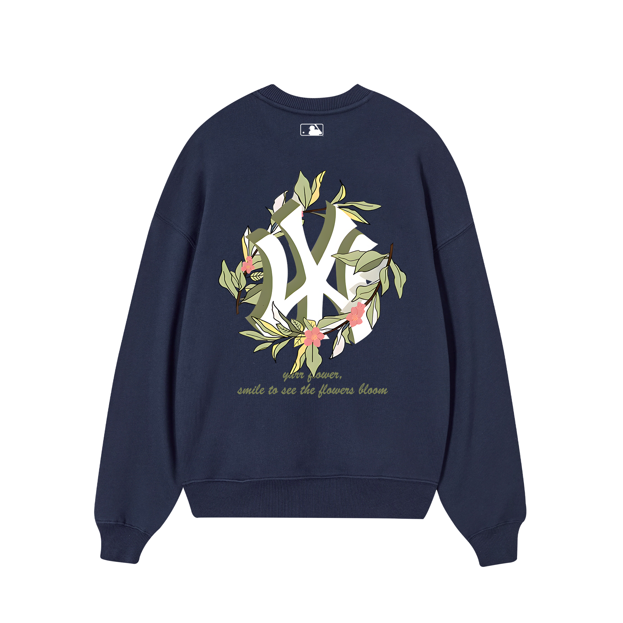 MLB Floral Green Floral New York Sweater