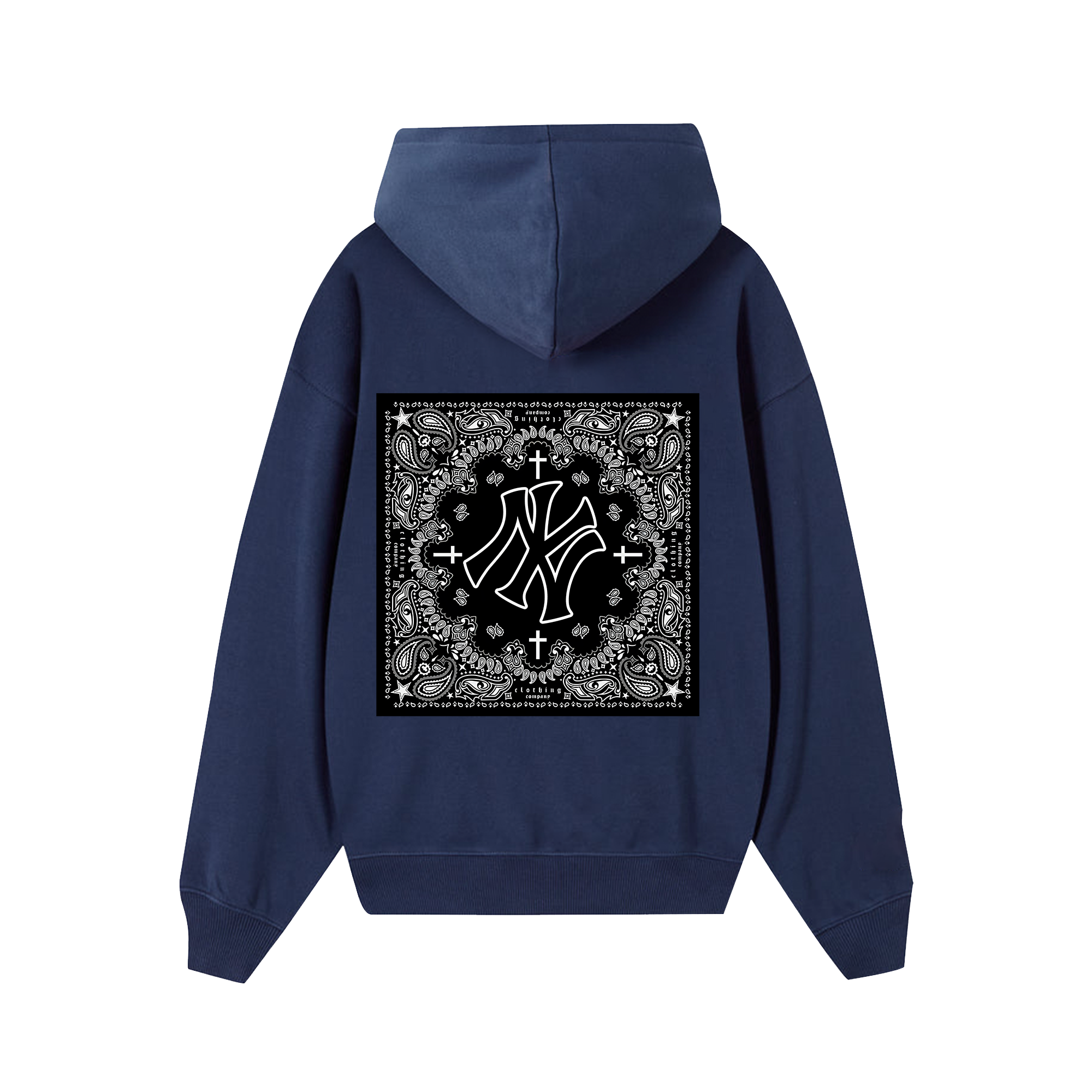 MLB Floral Black Bandana Logo Hoodie