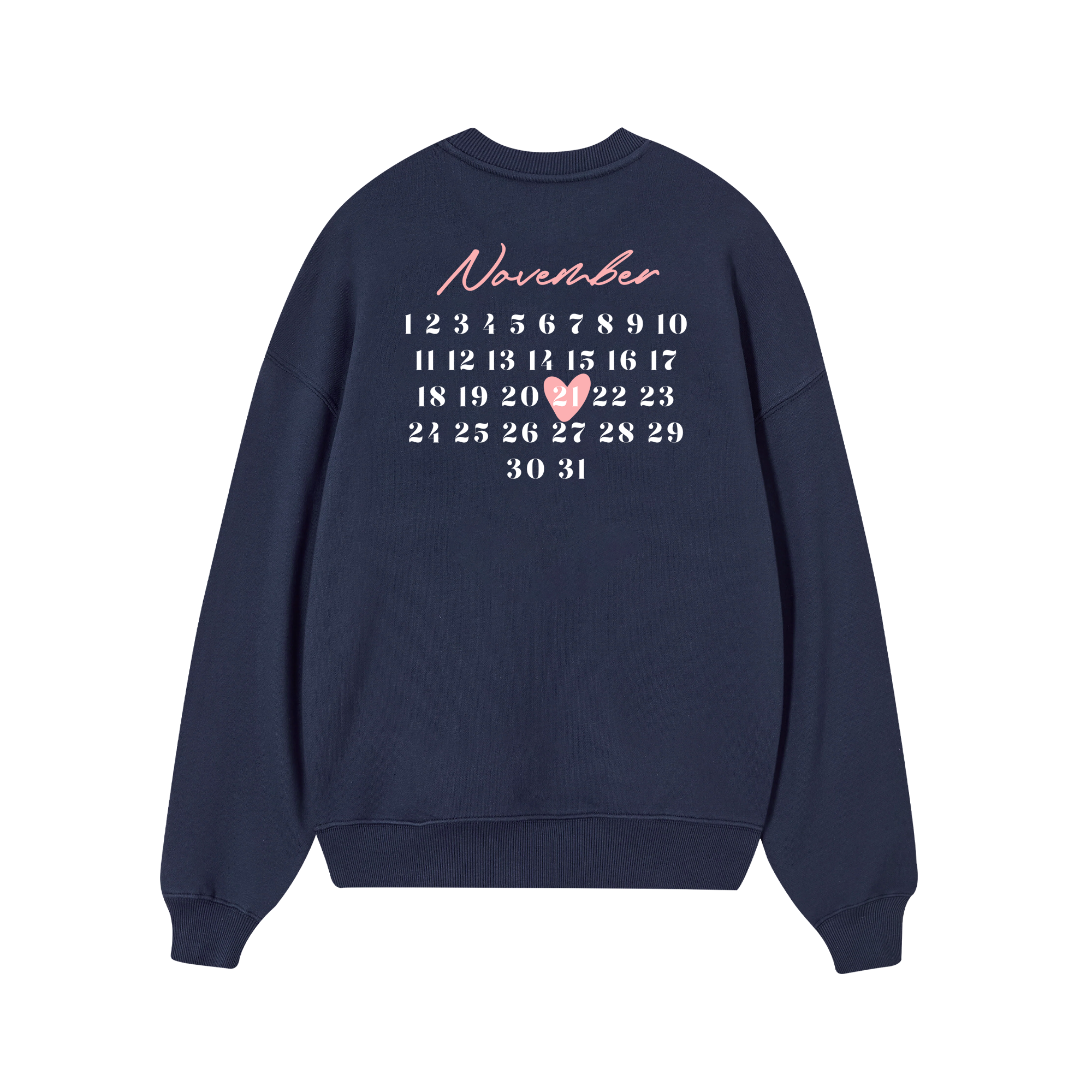 Custom Couple Heart x Calendar Sweater